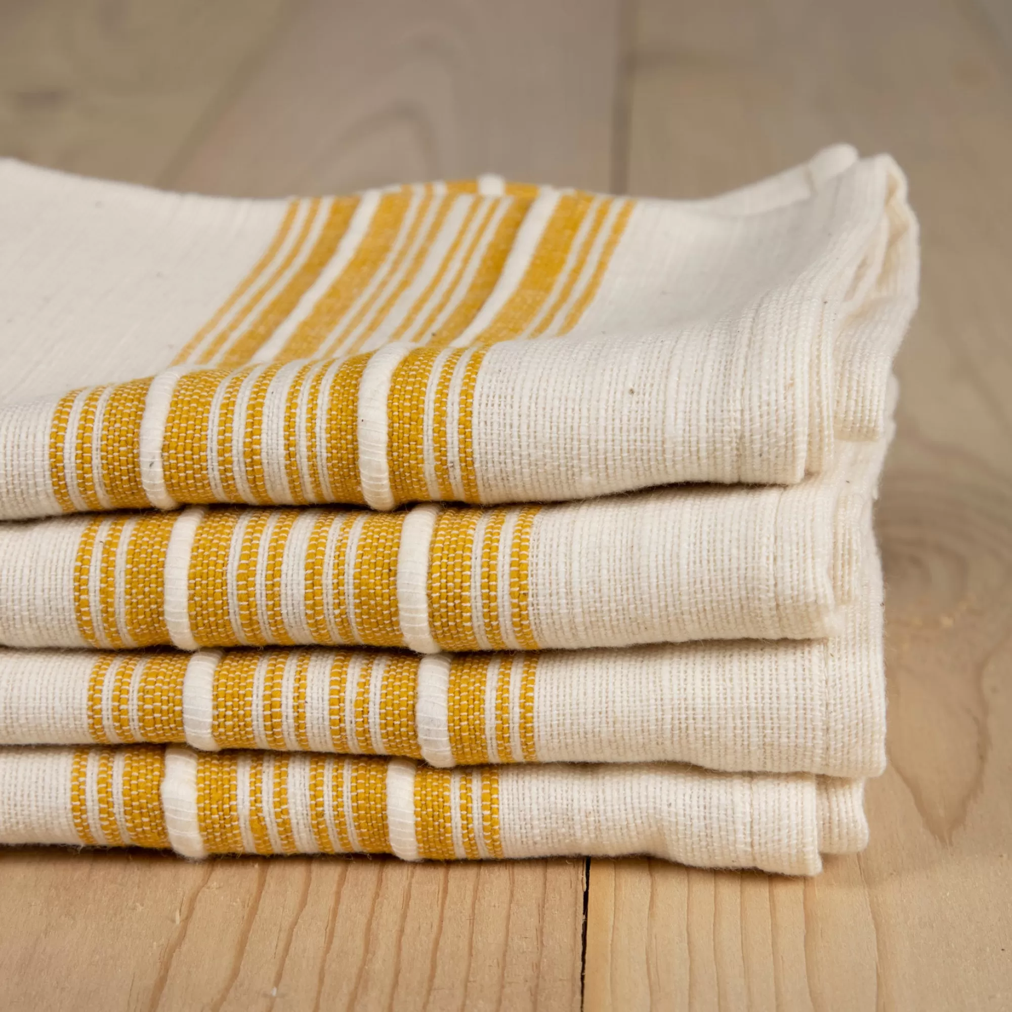 Outlet Be Home Aden Napkins, Natural with Yellow, Set of 4