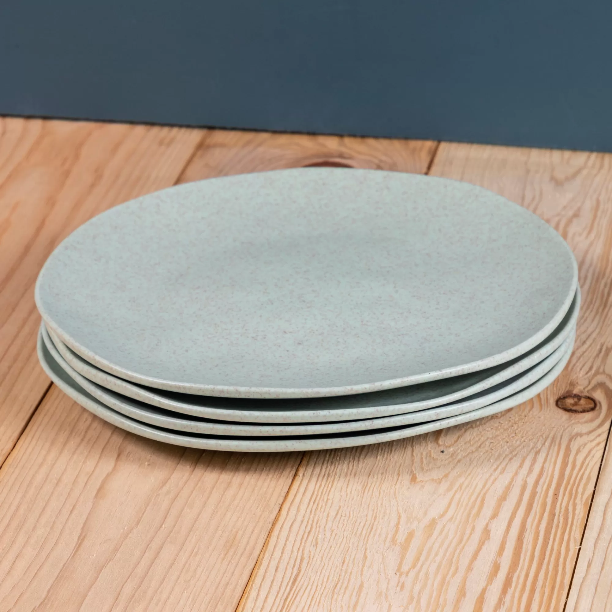 Fashion Be Home Al Fresco Organic Dinner Plate, Sage Green, Set of 4