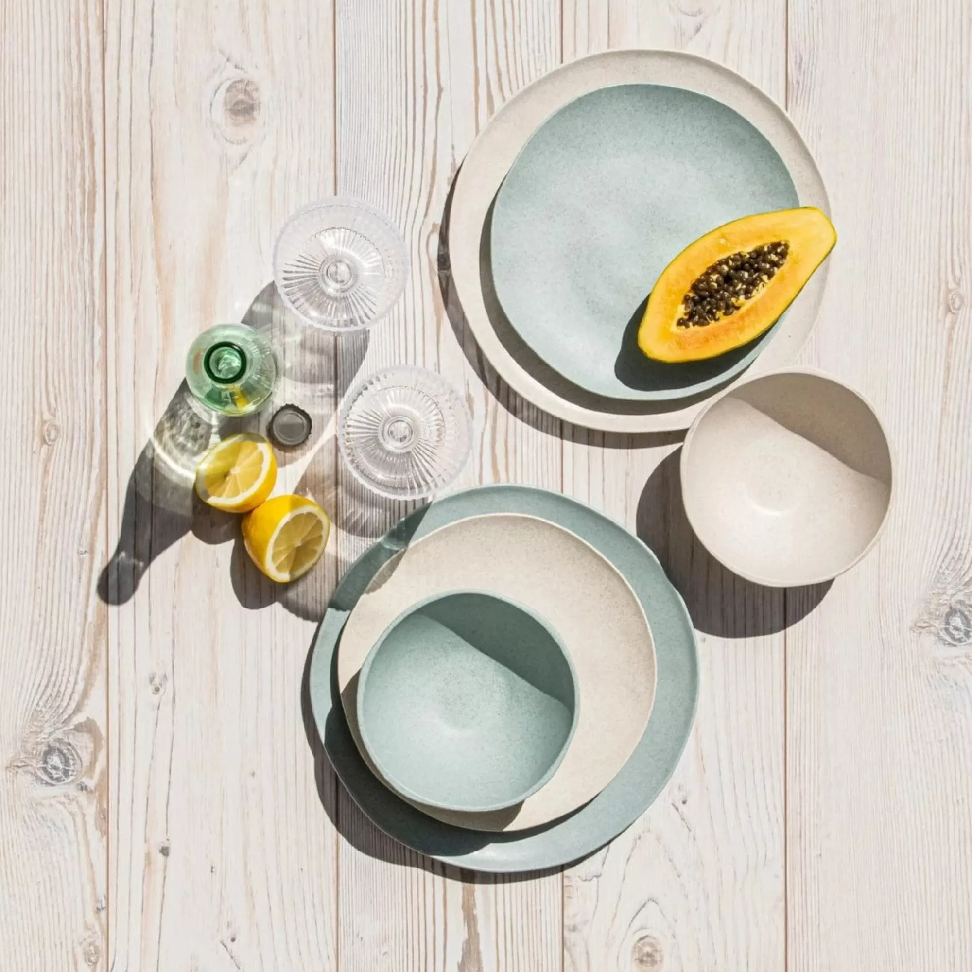 Best Sale Be Home Al Fresco Organic Soup/Cereal Bowl, Sage Green, Set of 4