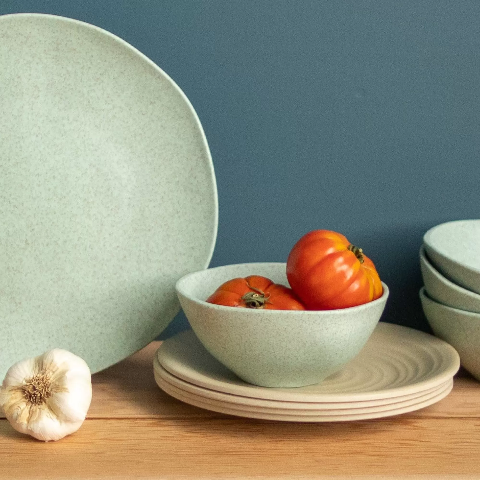 Best Sale Be Home Al Fresco Organic Soup/Cereal Bowl, Sage Green, Set of 4