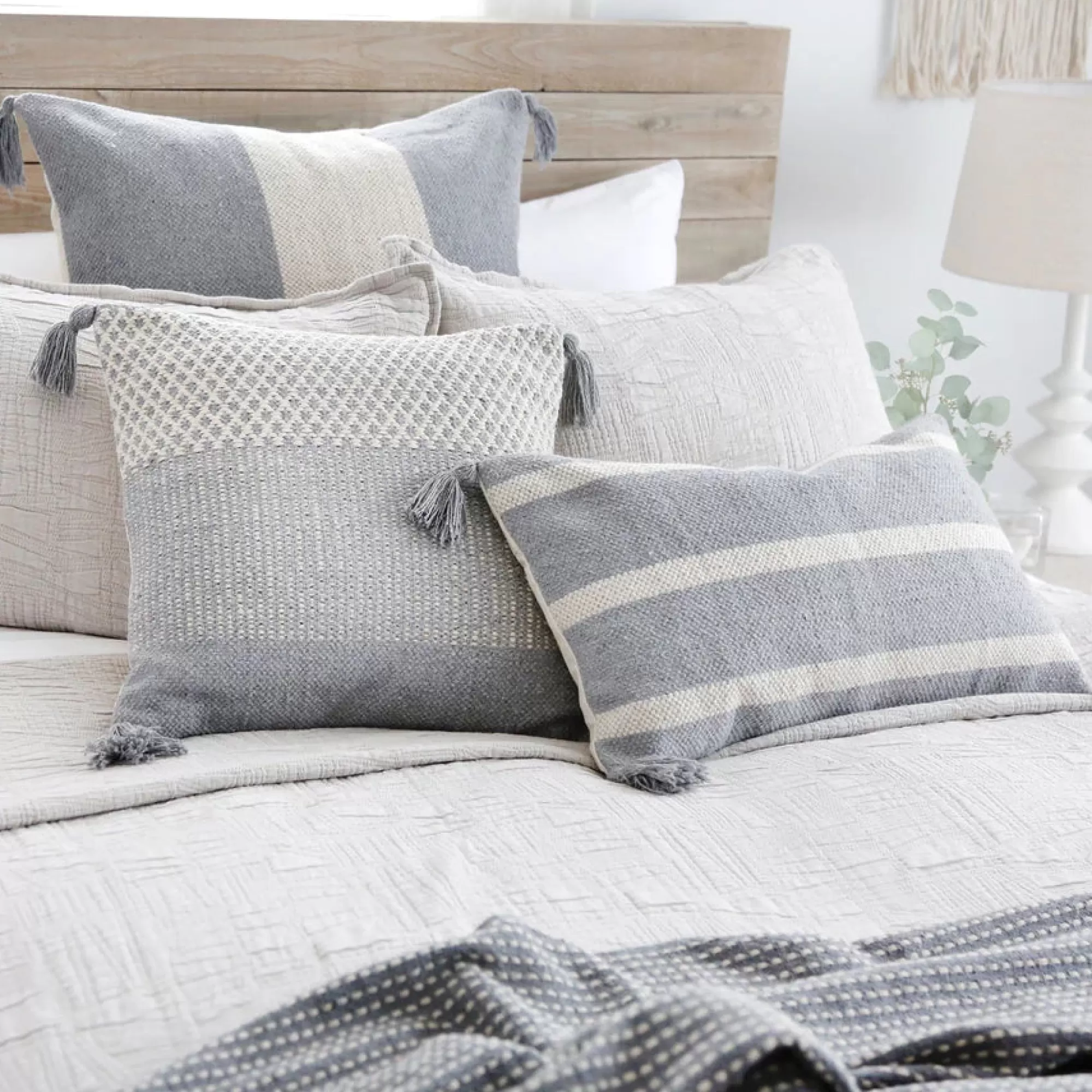 Hot Be Home Alice Square Pillow with Tassels
