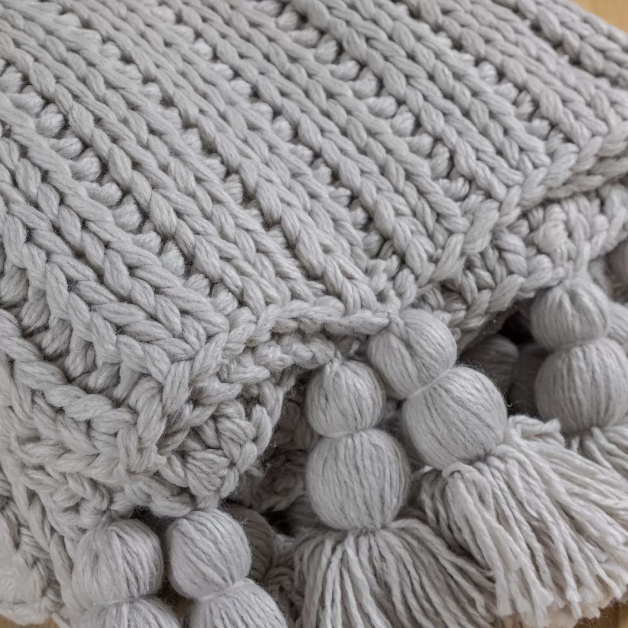 Clearance Be Home Anacapa Oversized 60X90 Throw, Light Grey