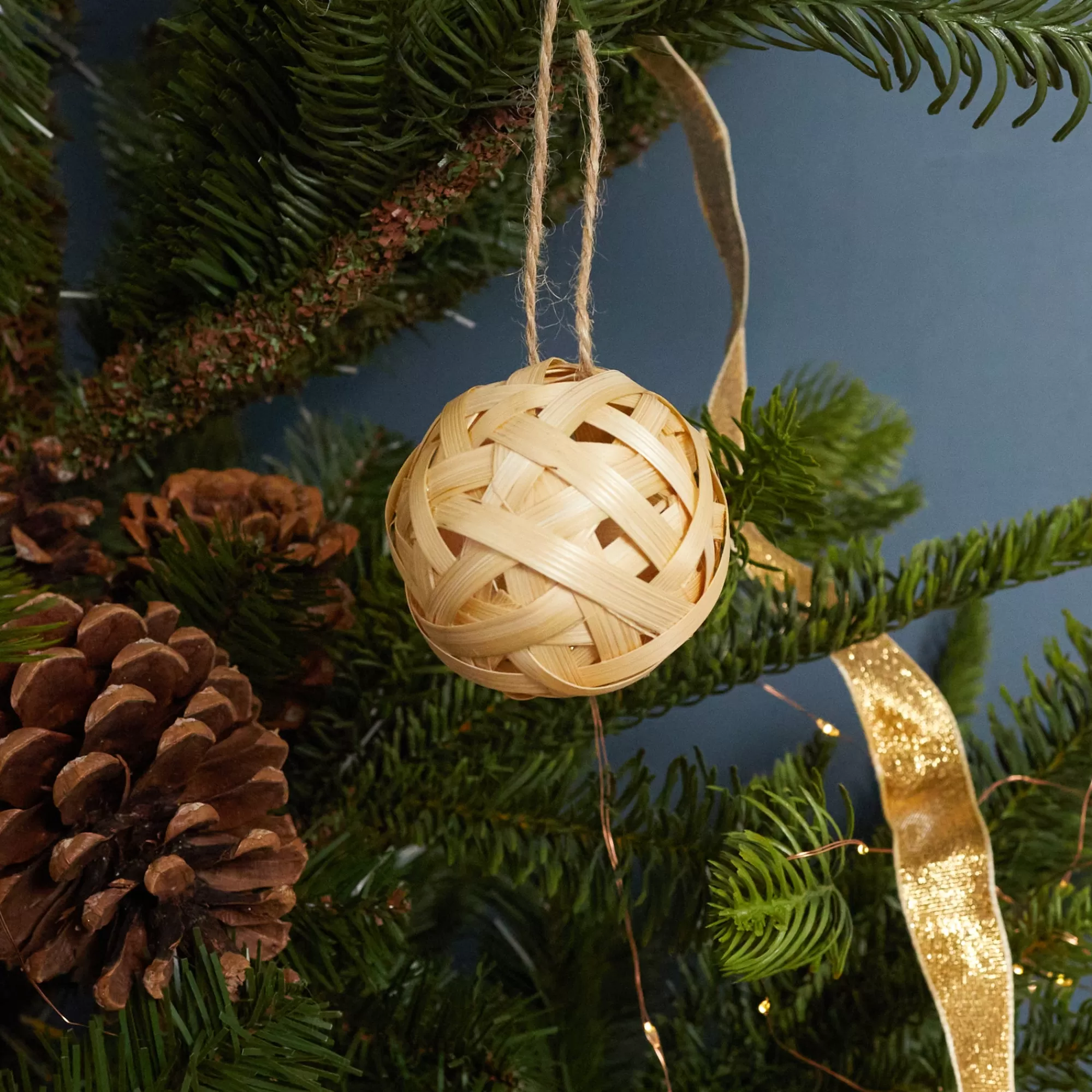 Clearance Be Home Bamboo Globe Ornament, Small