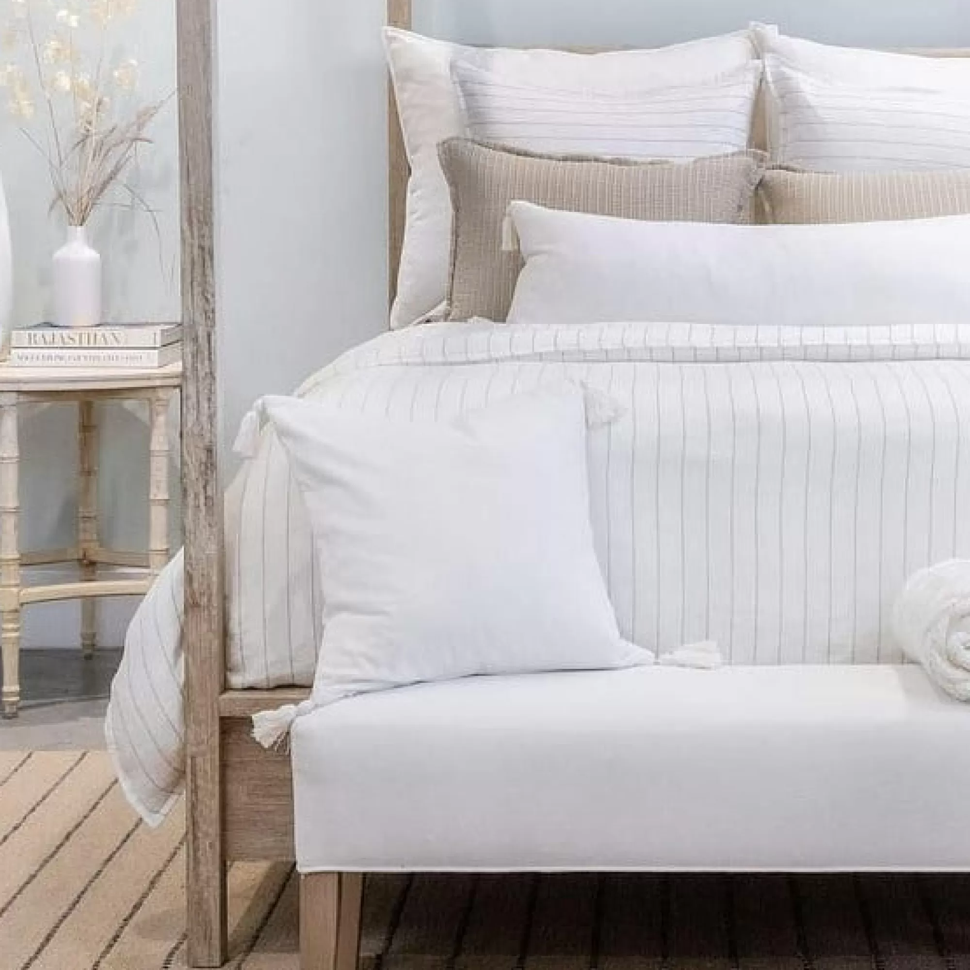 Outlet Be Home Bianca Square Pillow, White