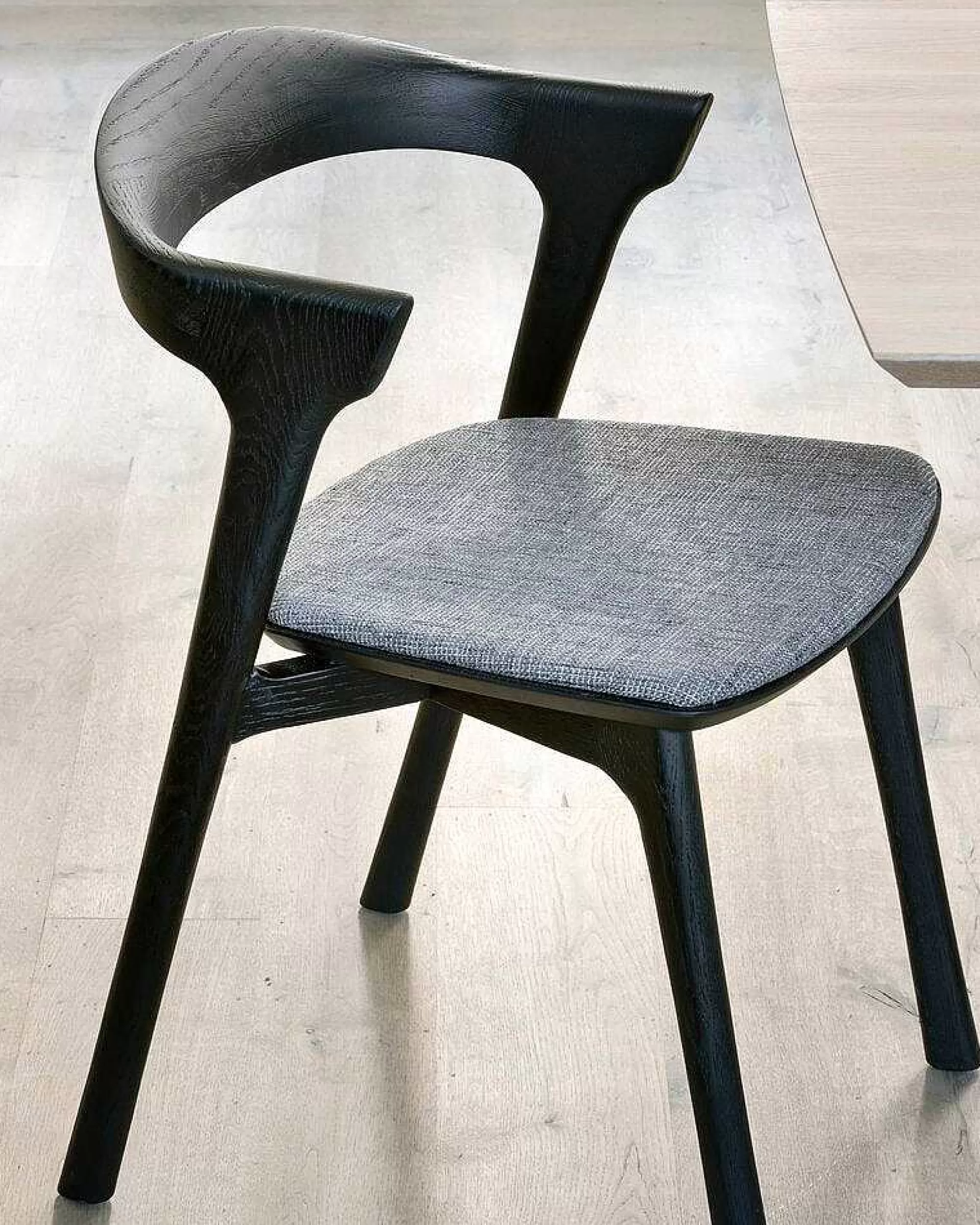 Be Home Dining Chairs<Bok Solid Black Oak Dining Chair with Grey Fabric Cushion