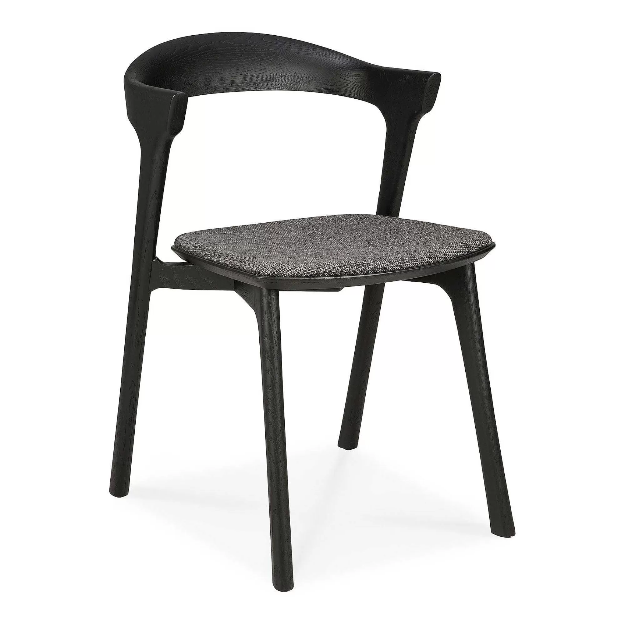 Be Home Dining Chairs<Bok Solid Black Oak Dining Chair with Grey Fabric Cushion