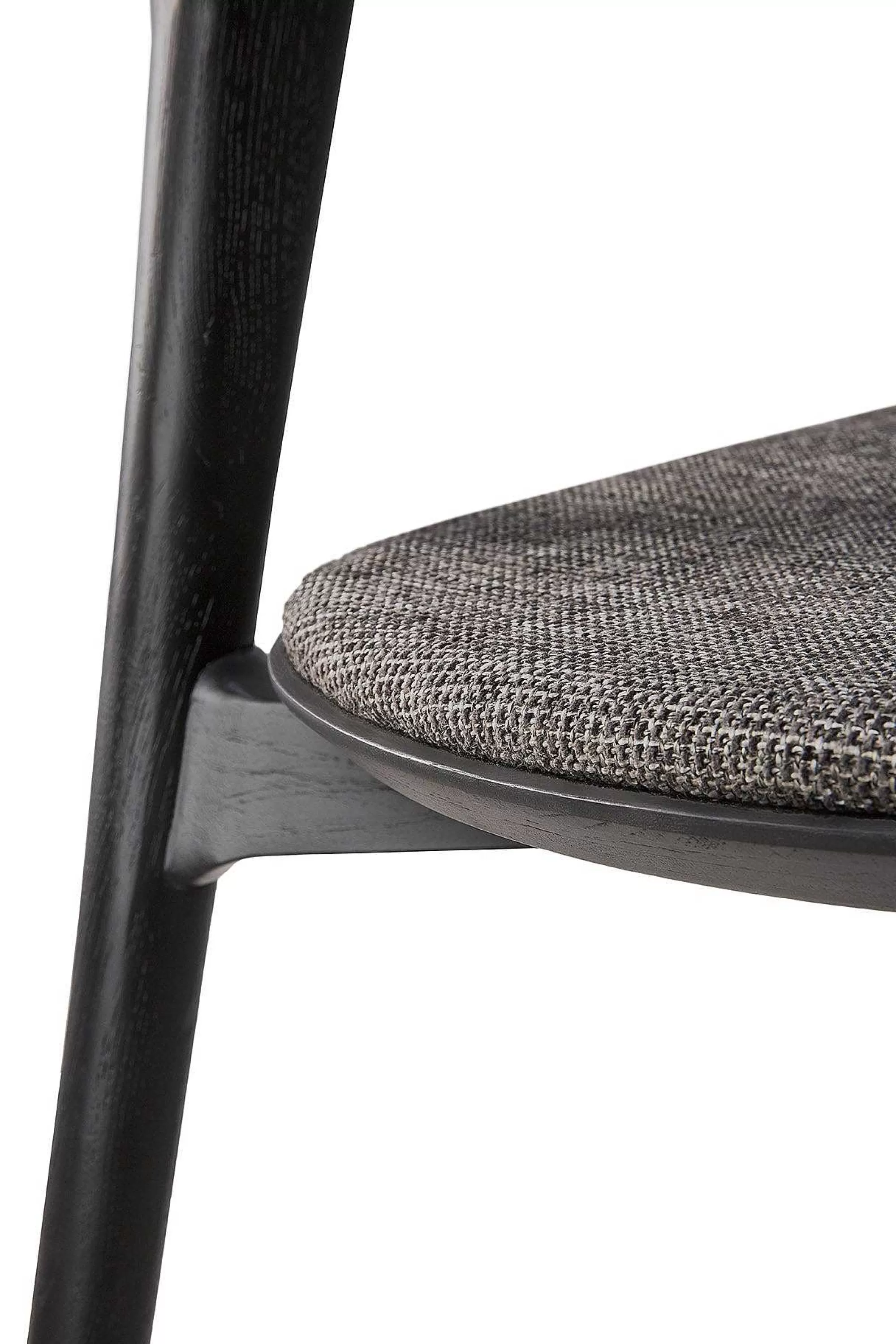 Be Home Dining Chairs<Bok Solid Black Oak Dining Chair with Grey Fabric Cushion