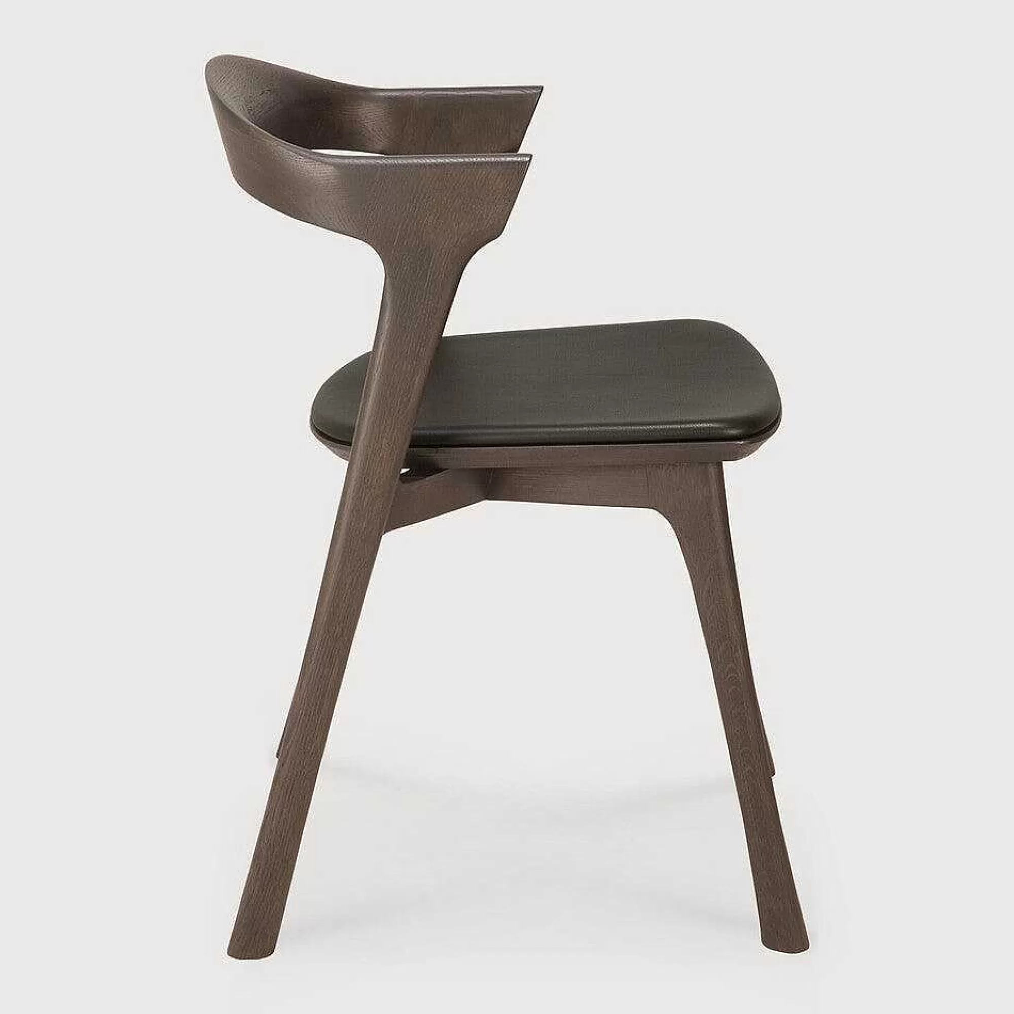 Be Home Dining Chairs<Bok Solid Brown Oak Dining Chair with Brown Leather Cushion