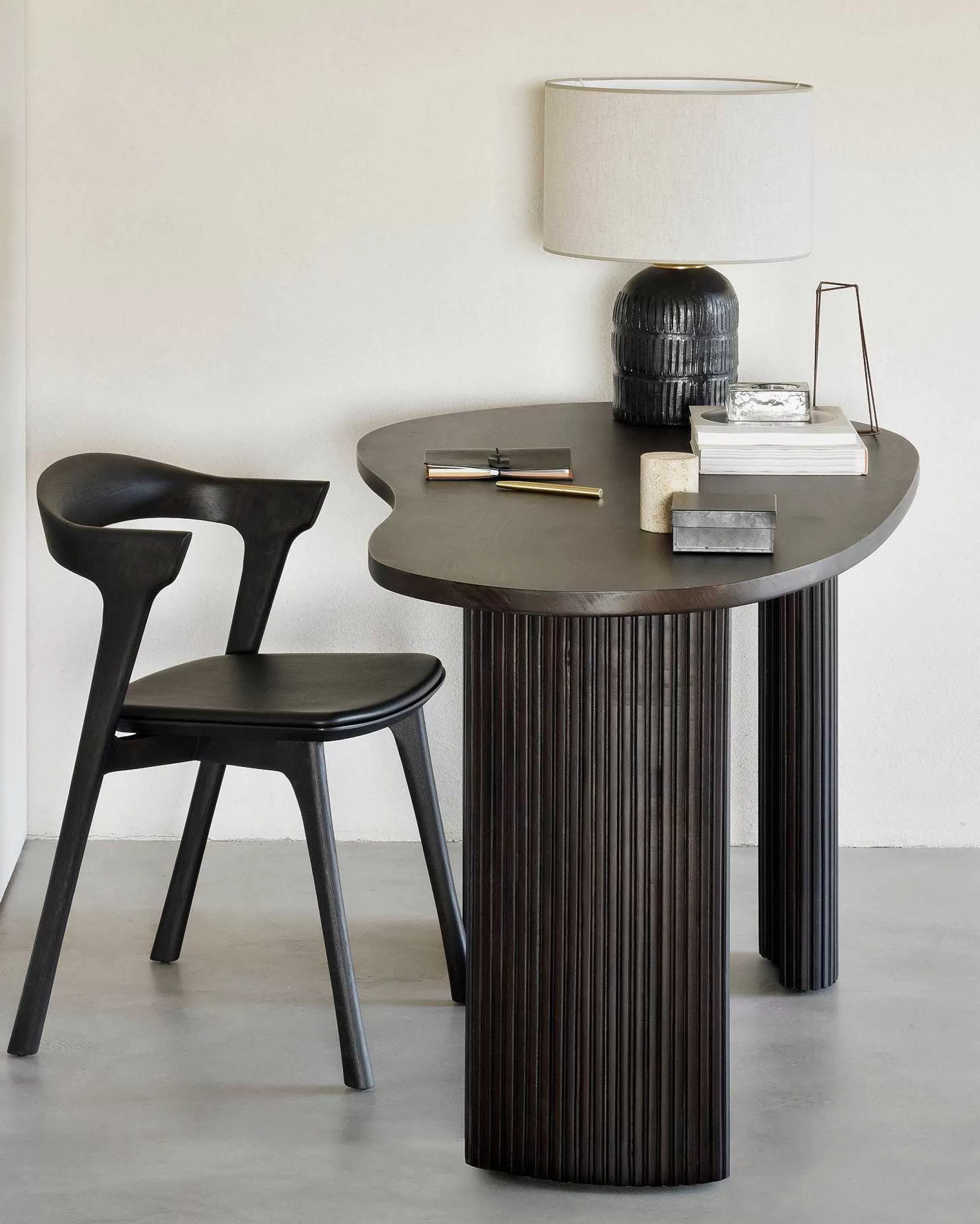 Be Home Dining Chairs<Bok Solid Brown Oak Dining Chair with Brown Leather Cushion