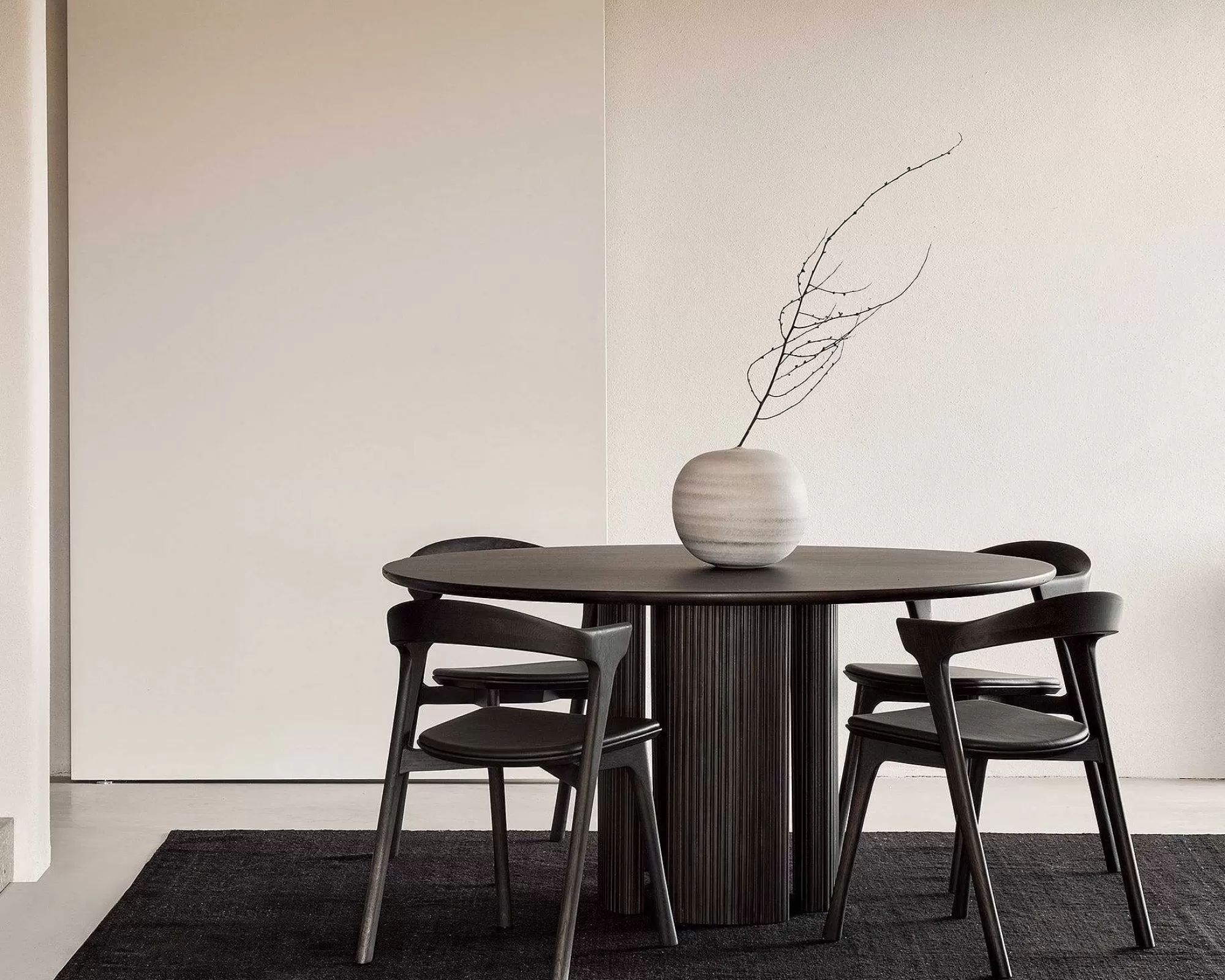 Be Home Dining Chairs<Bok Solid Brown Oak Dining Chair with Brown Leather Cushion