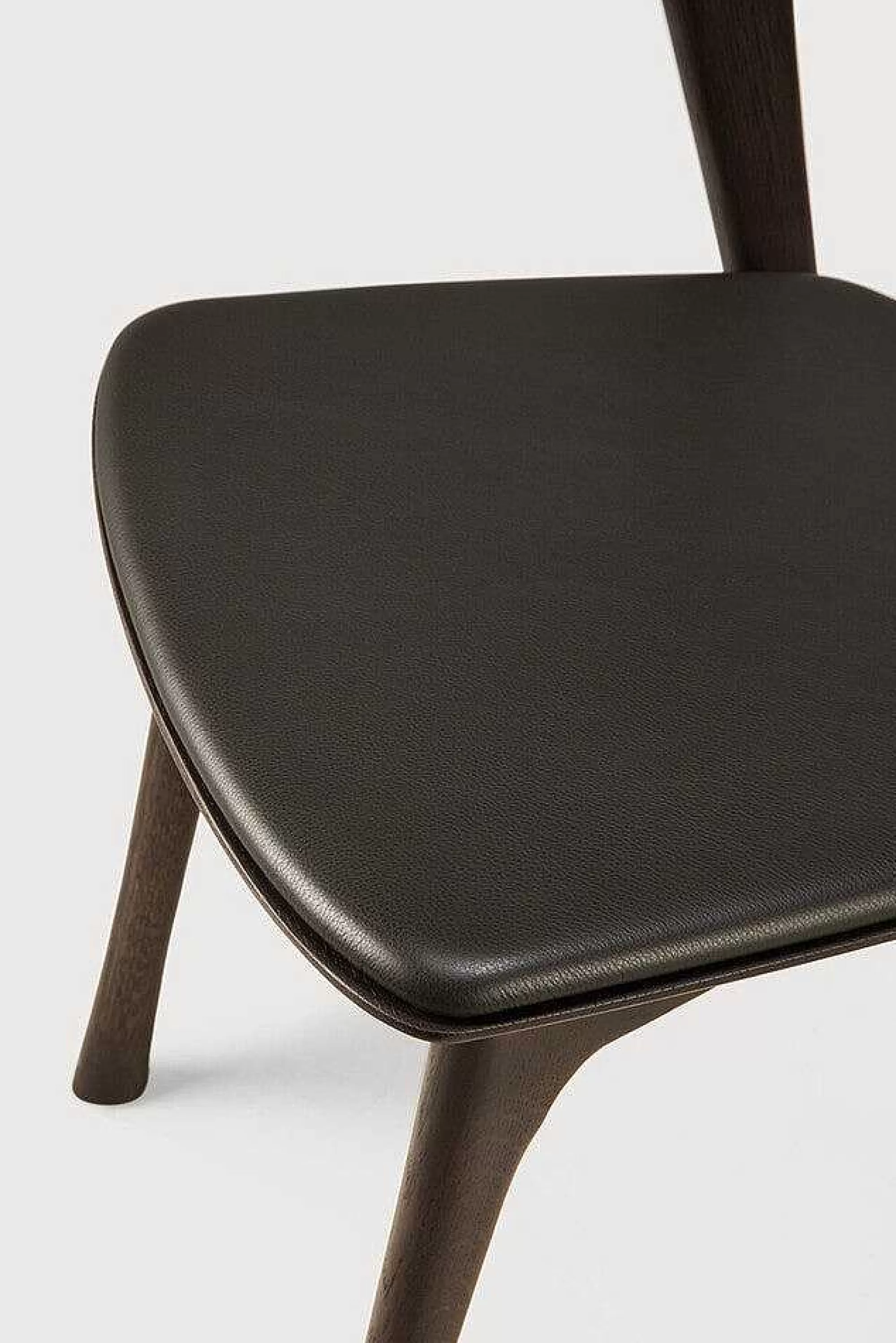 Be Home Dining Chairs<Bok Solid Brown Oak Dining Chair with Brown Leather Cushion