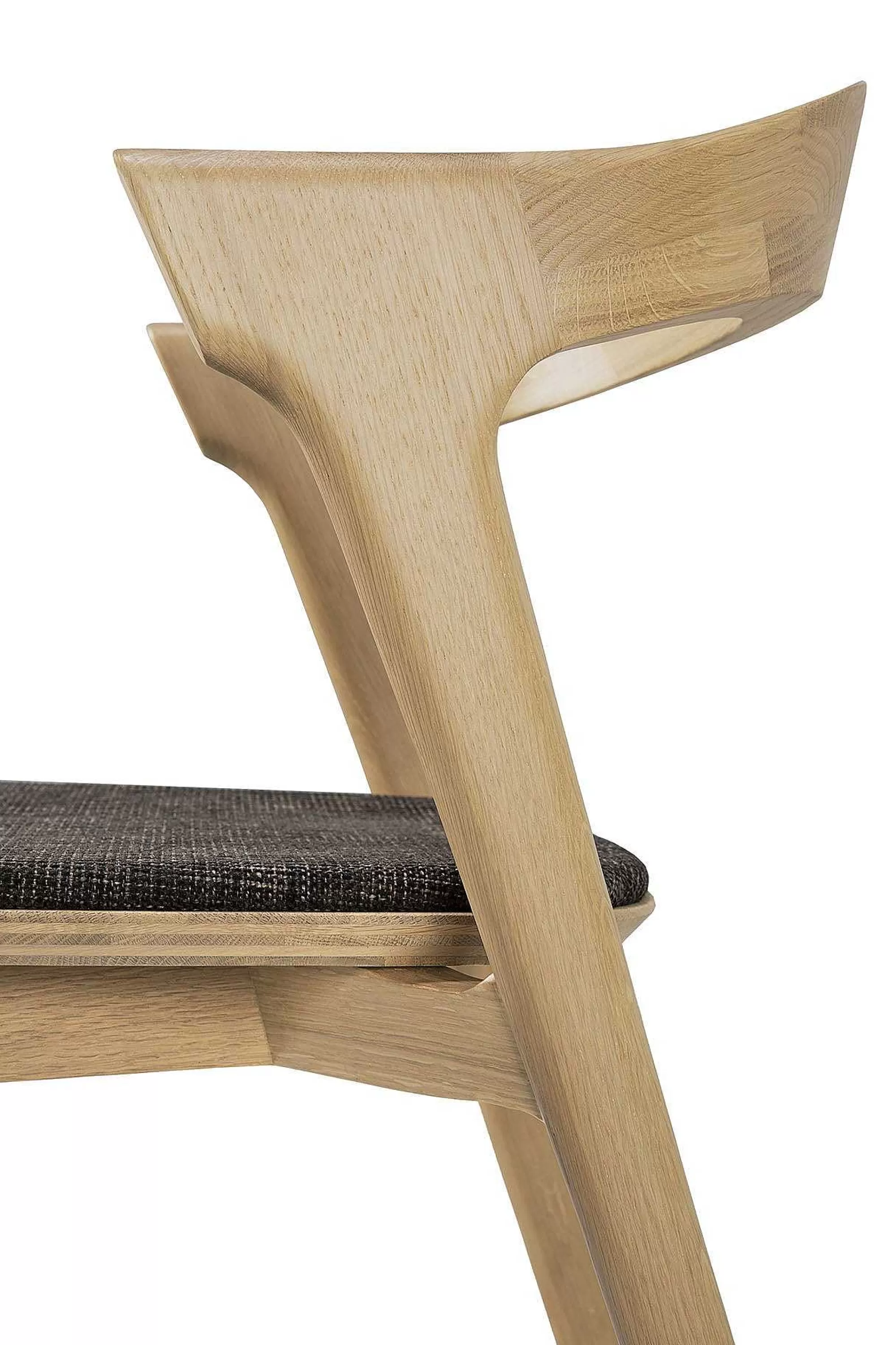 Be Home Dining Chairs<Bok Solid Oak Dining Chair, Varnished with Dark Brown Fabric Cushion