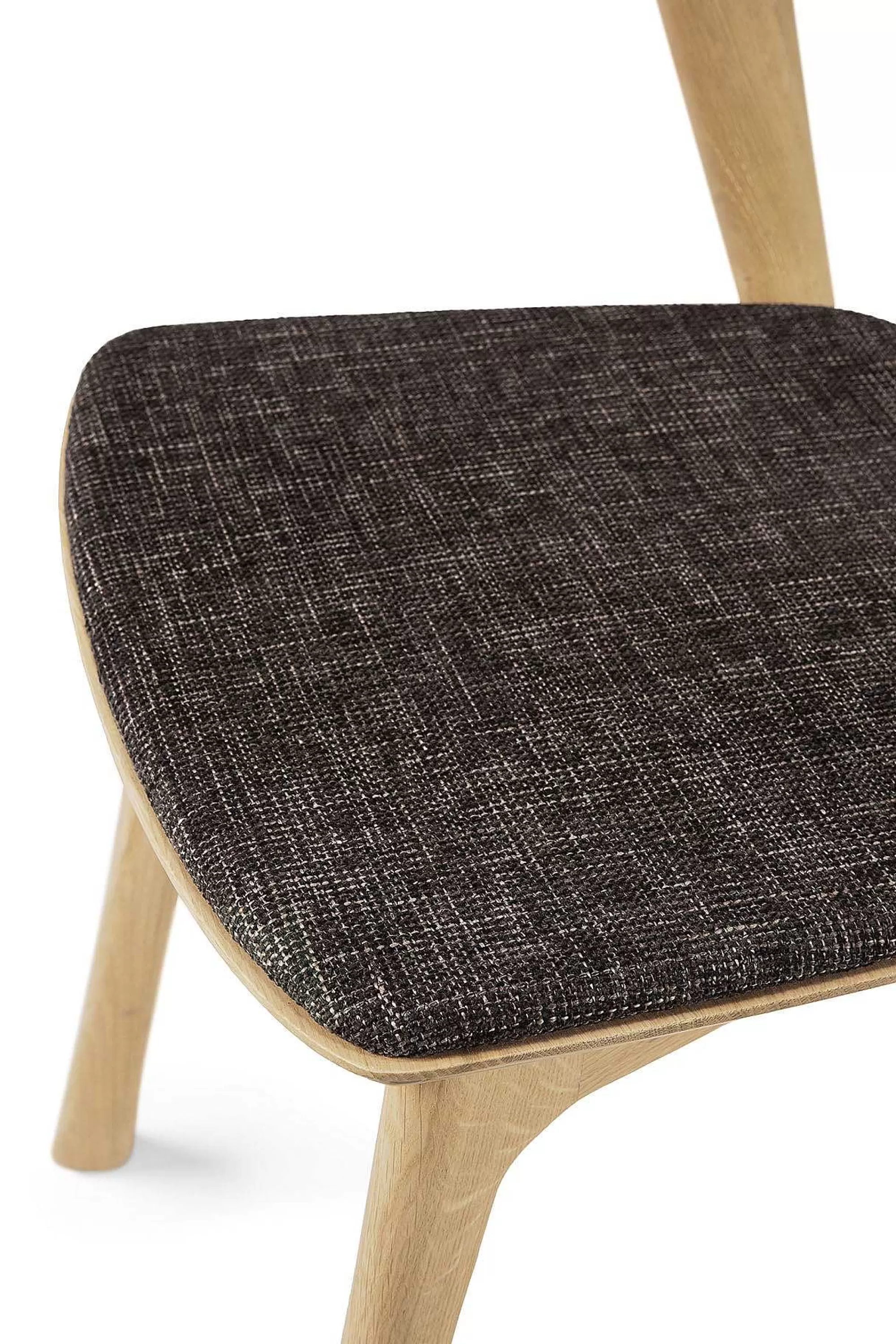Be Home Dining Chairs<Bok Solid Oak Dining Chair, Varnished with Dark Brown Fabric Cushion