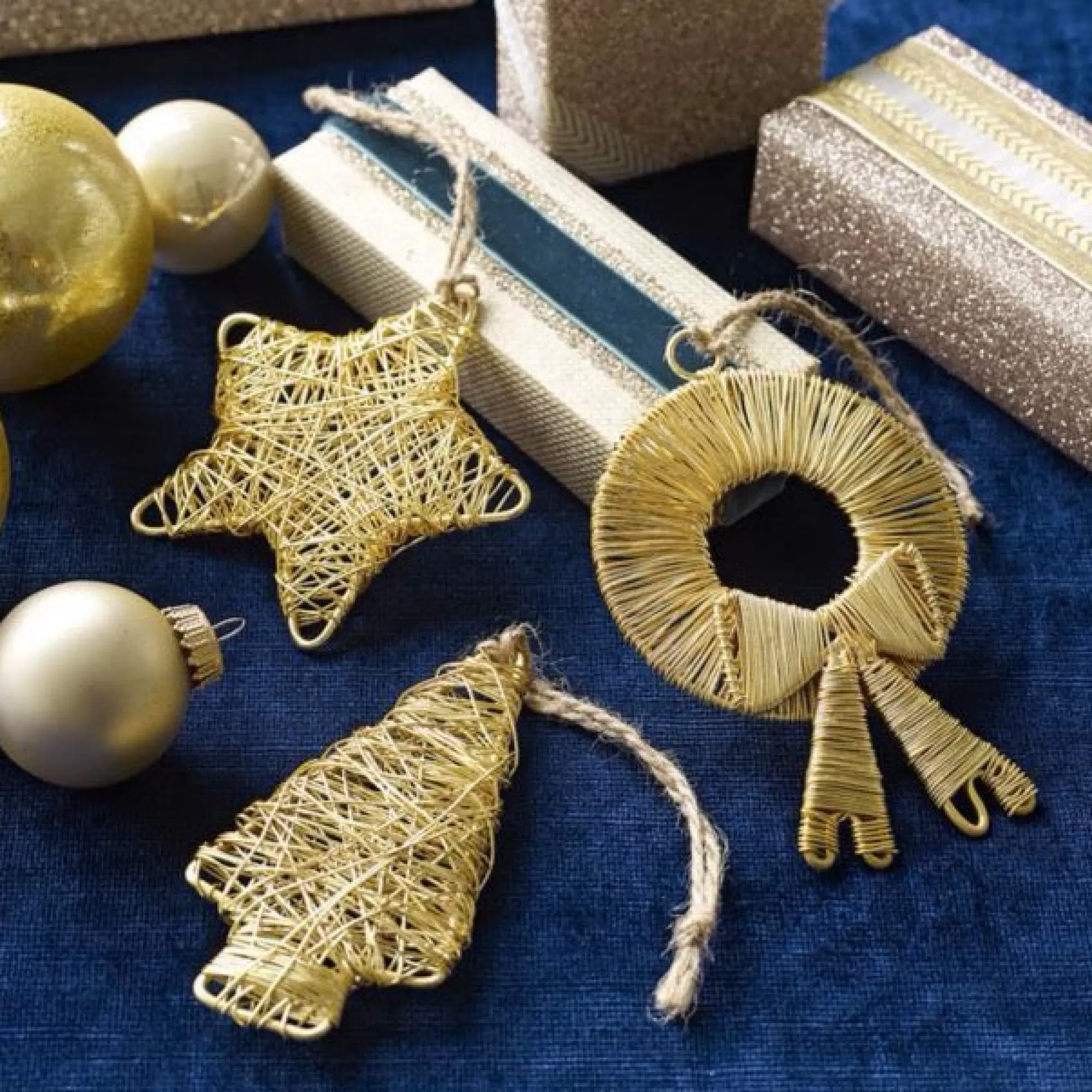 Discount Be Home Brass Wire Wreath Ornament