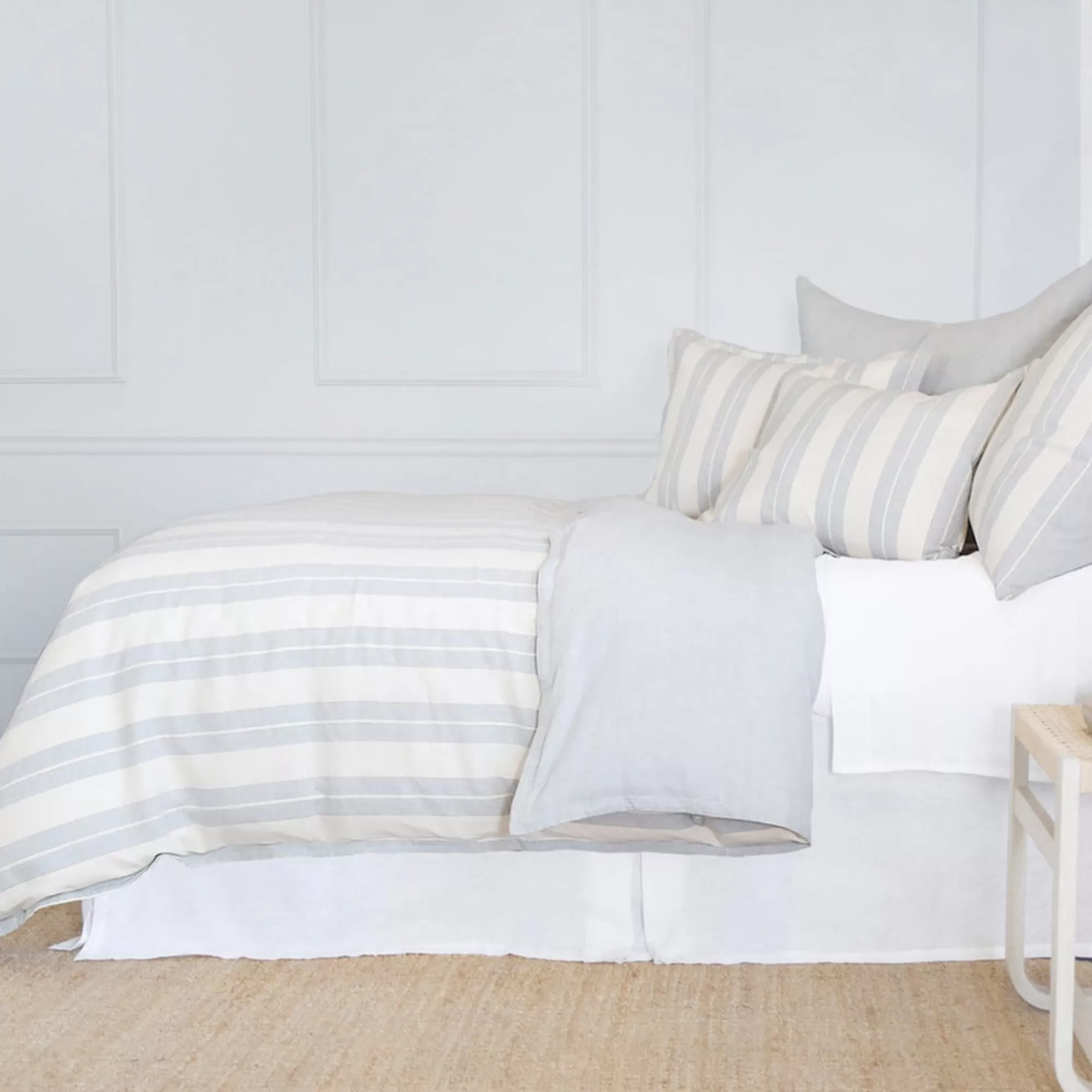 Cheap Be Home Carter Queen Duvet Cover, Ivory & Denim