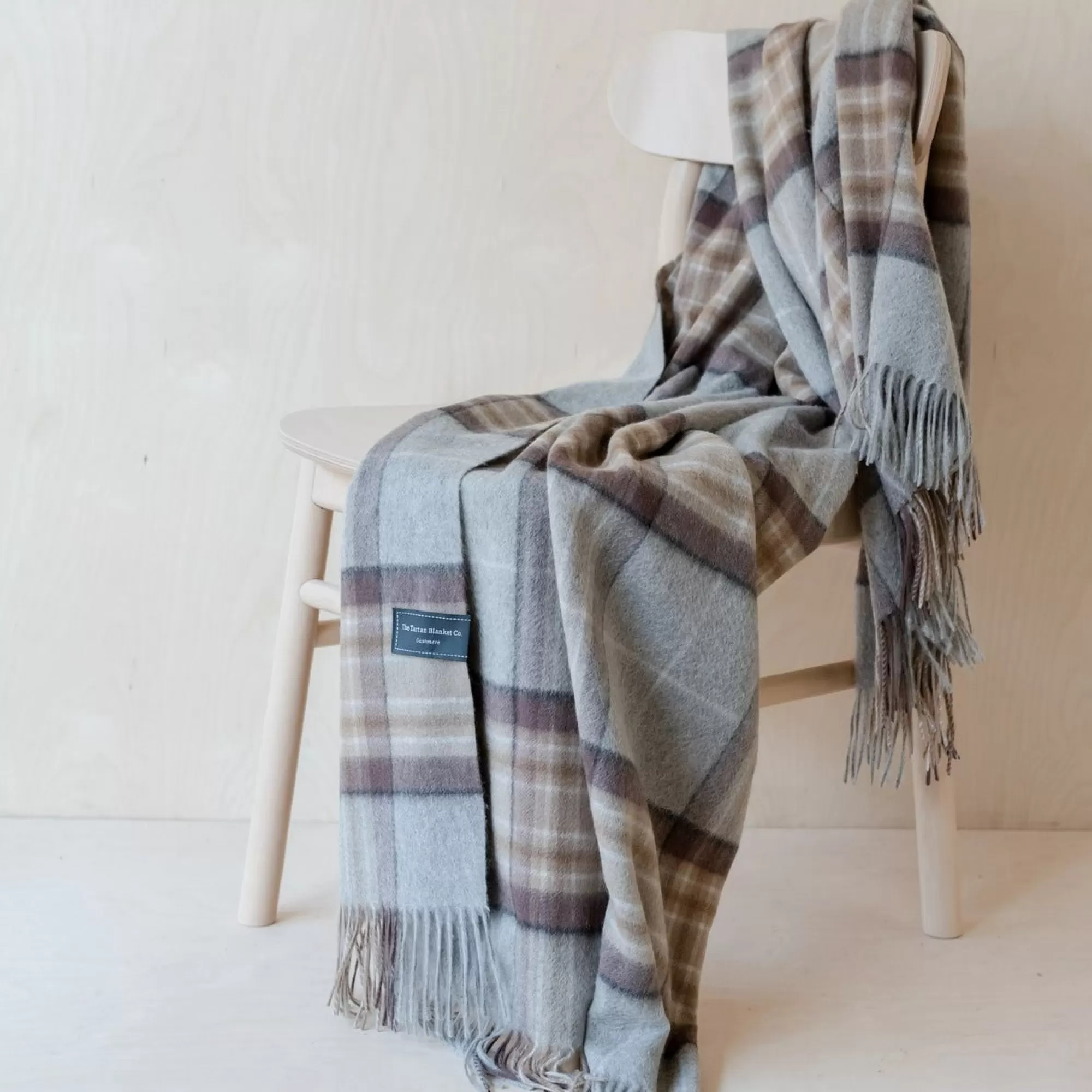 New Be Home Cashmere Knee Blanket in Mackellar Tartan
