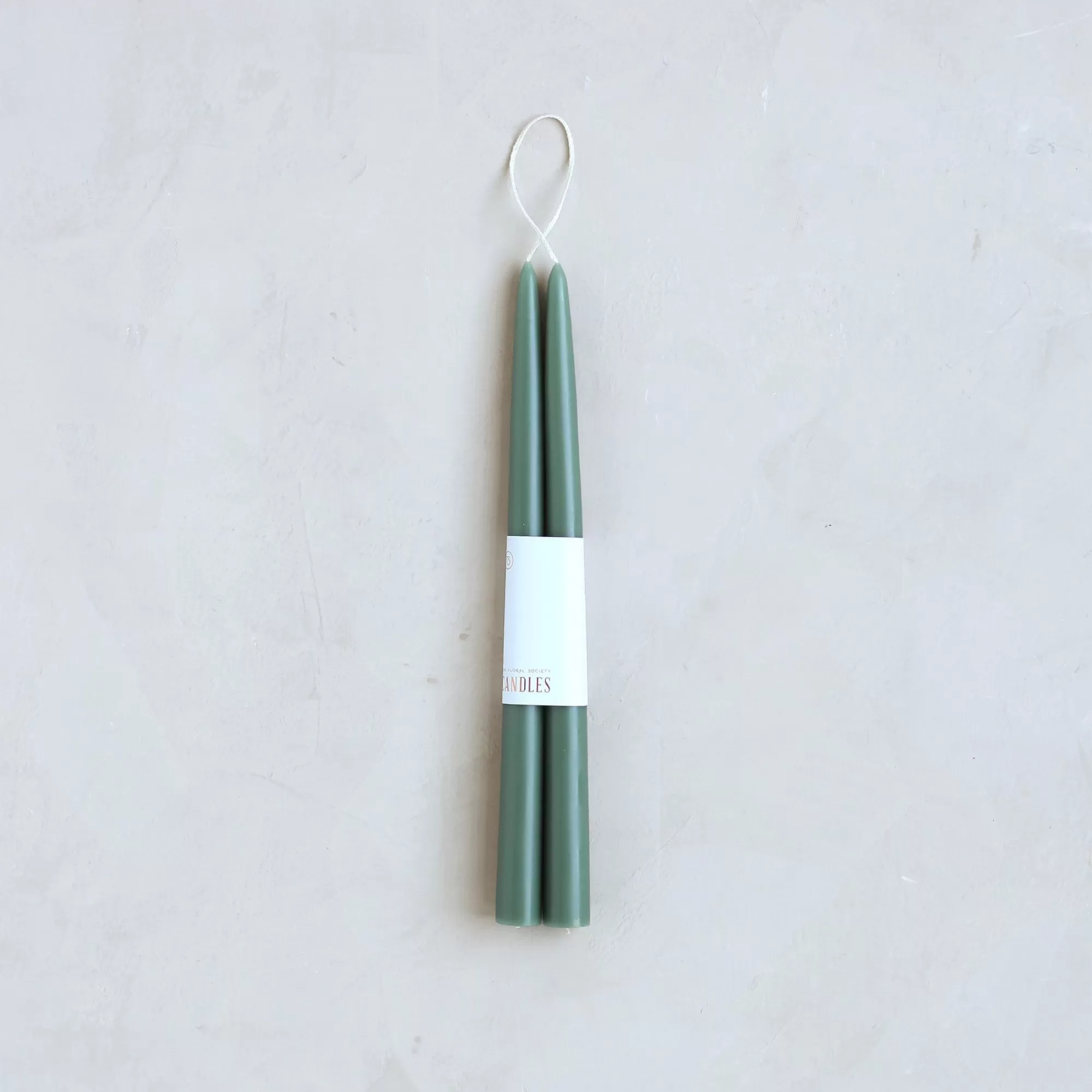 Hot Be Home Classic Taper Candle, Set of 2, Moss