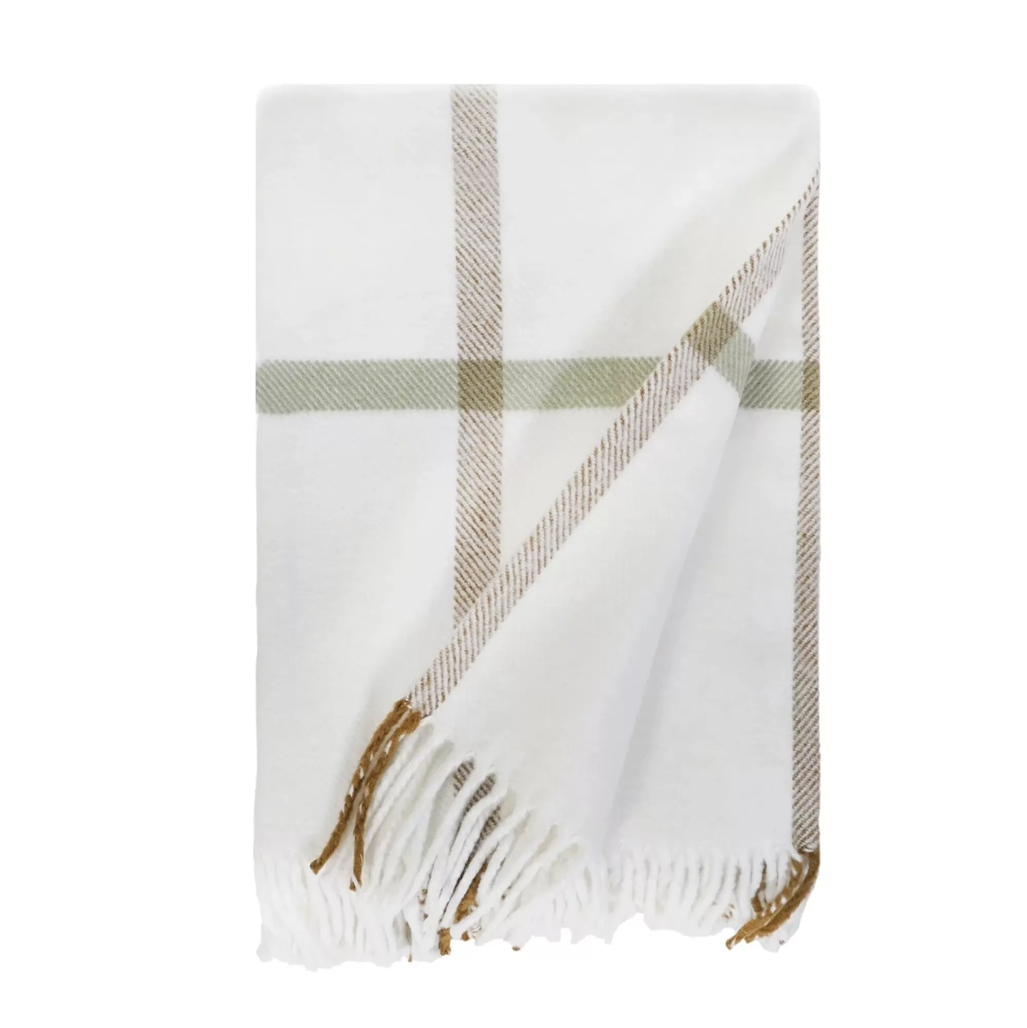 Cheap Be Home Copenhagen Throw, White & Olive