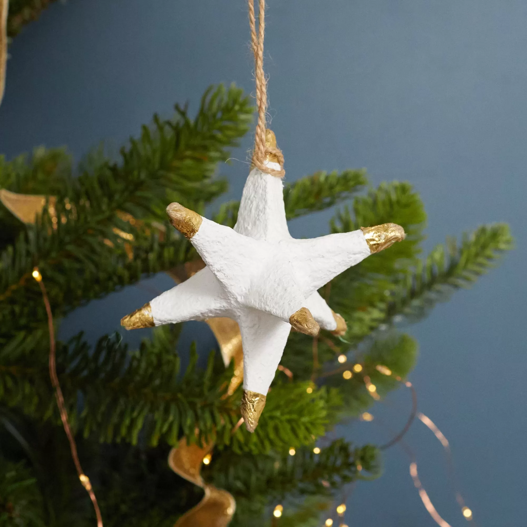 Hot Be Home Cotton Mache Star Ornament