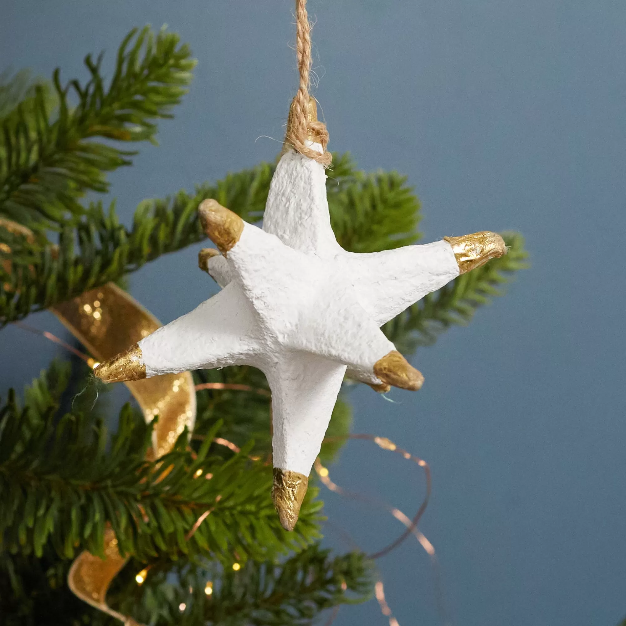 Hot Be Home Cotton Mache Star Ornament
