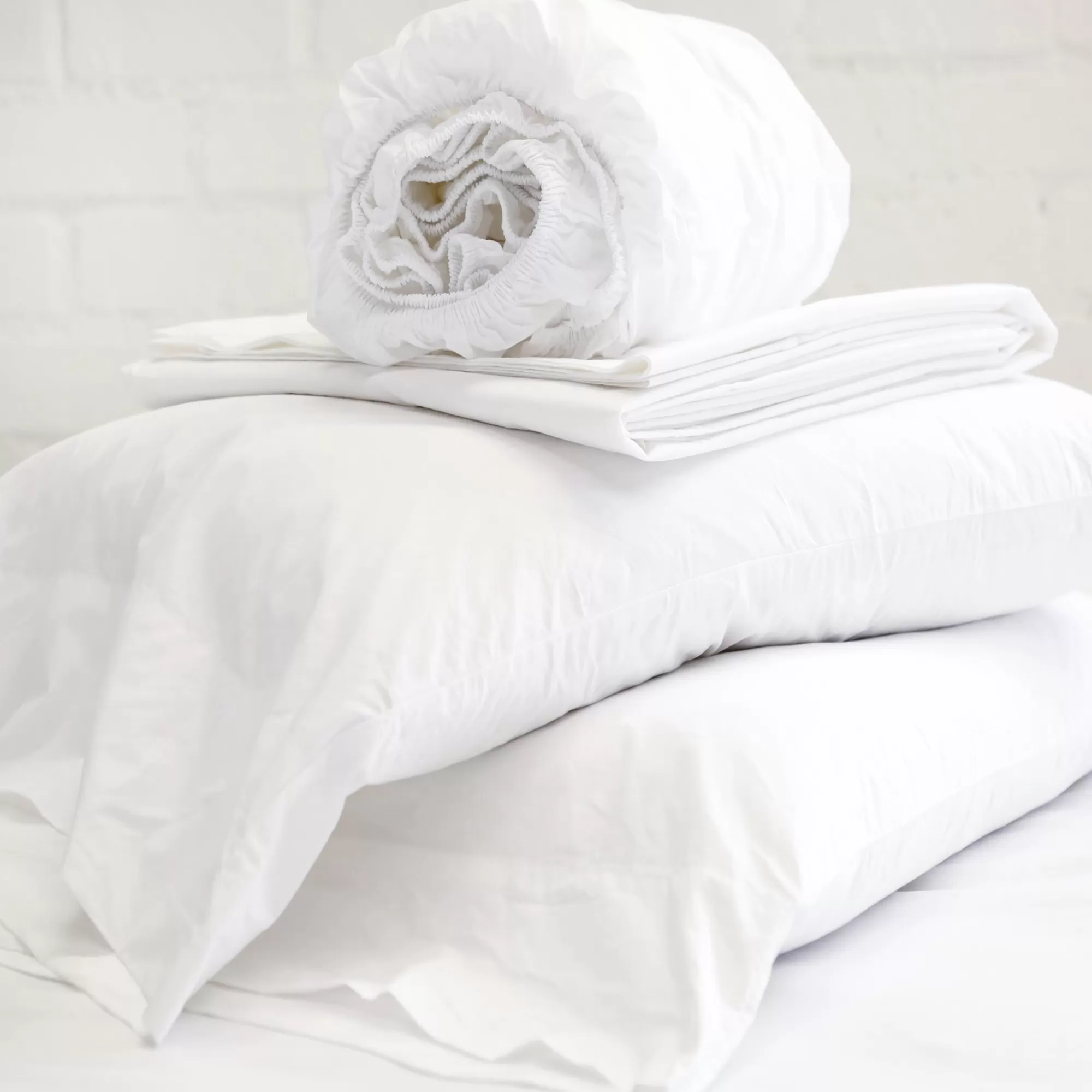 Outlet Be Home Cotton Percale Sheet Set, King , White