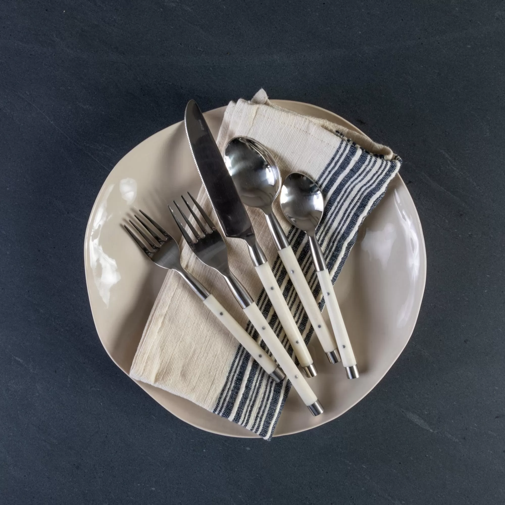Cheap Be Home Everyday Stainless with Ivory Resin Inlay Flatware