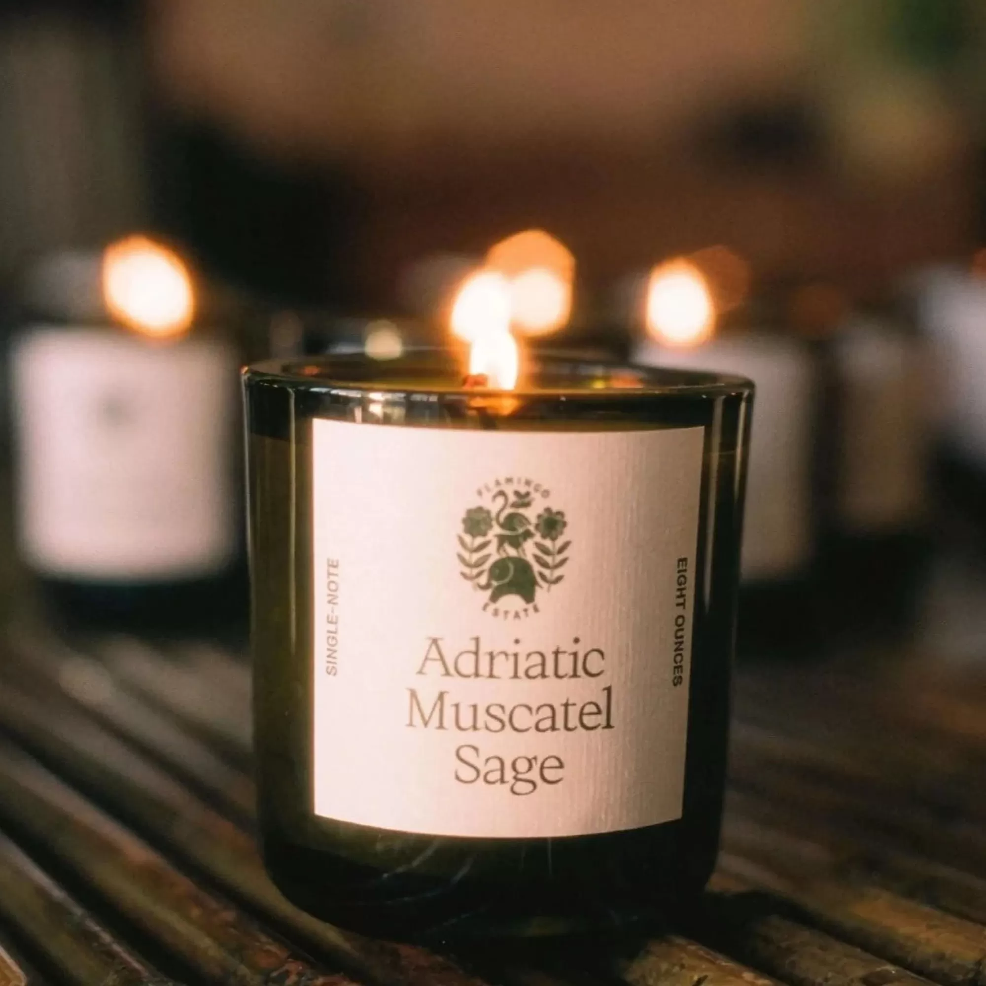 Store Be Home Flamingo Estate Candle, Adriatic Muscatel Sage