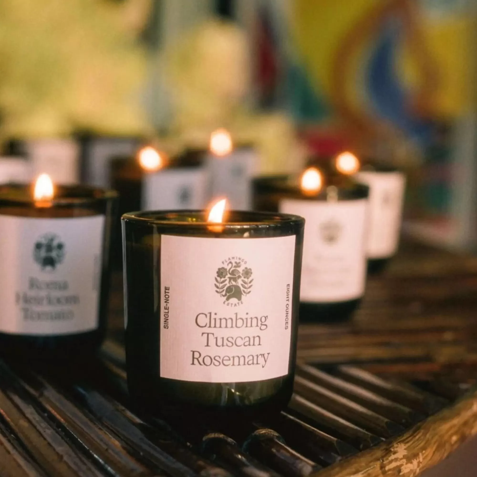 Sale Be Home Flamingo Estate Candle, Climbing Tuscan Rosemary