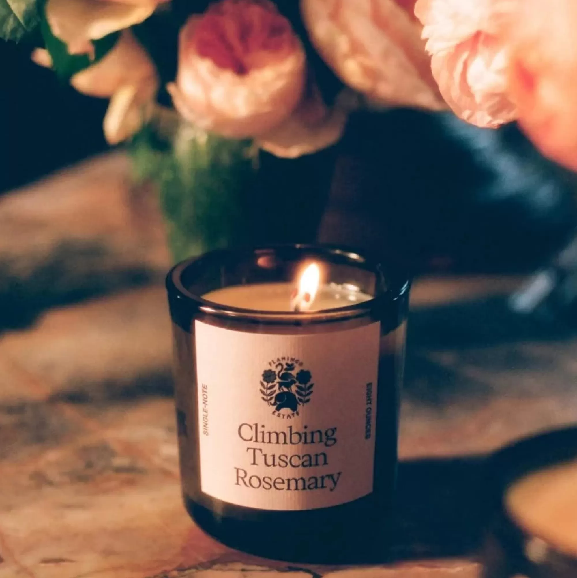 Sale Be Home Flamingo Estate Candle, Climbing Tuscan Rosemary