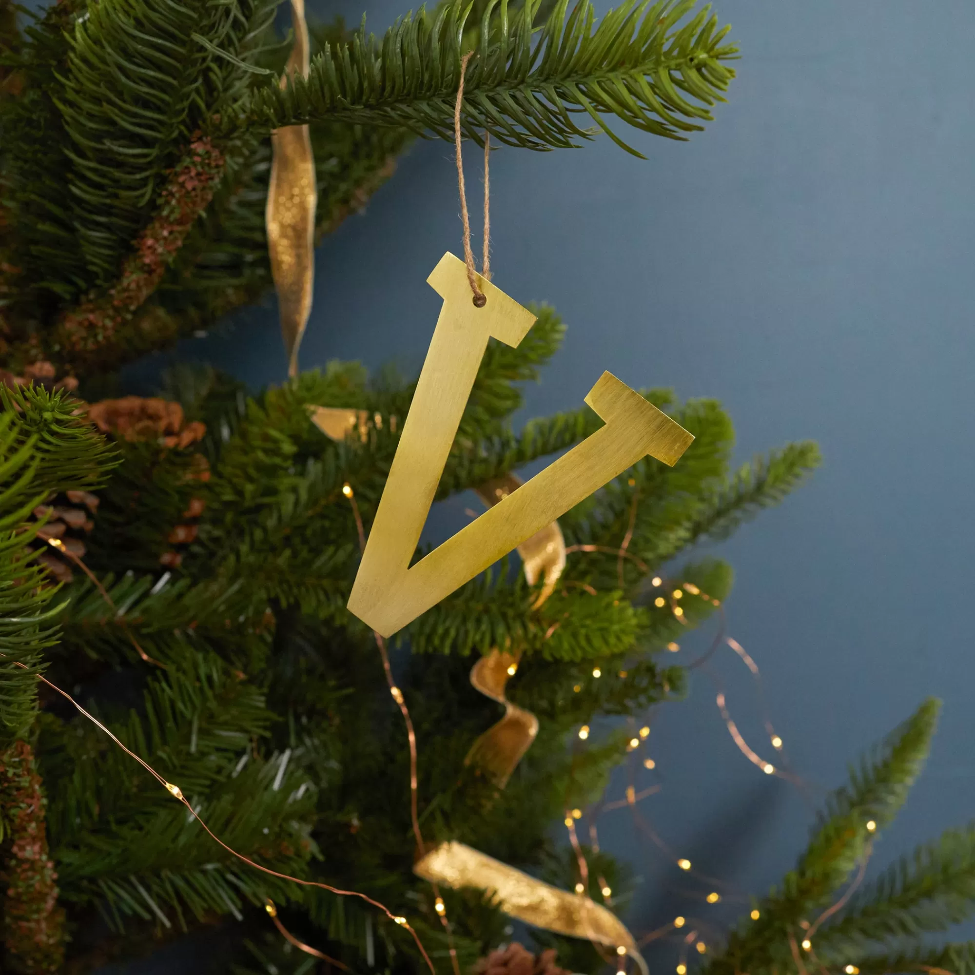 Shop Be Home Gold Letter Ornament, V