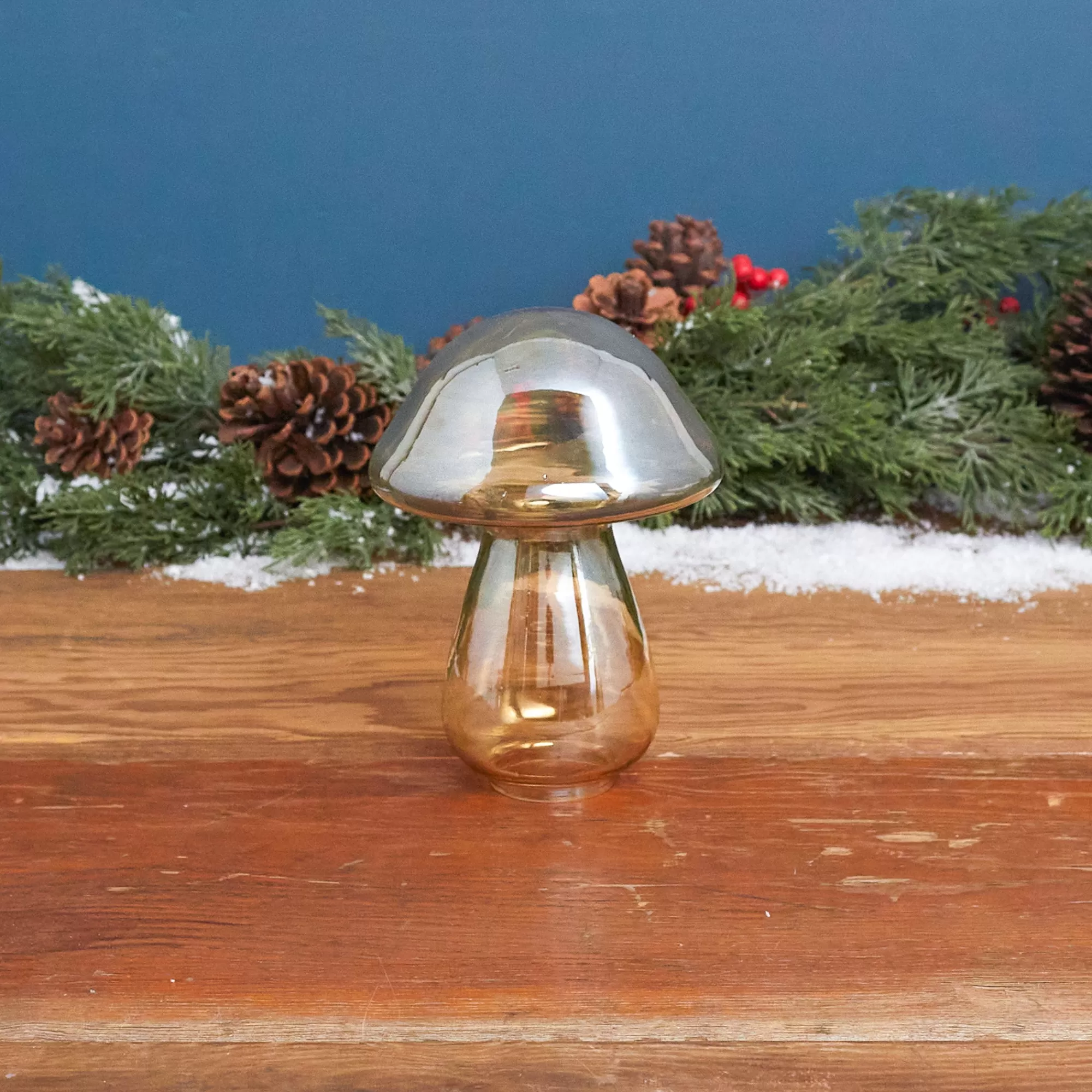 Fashion Be Home Gold Luster Glass Mushroom, Large