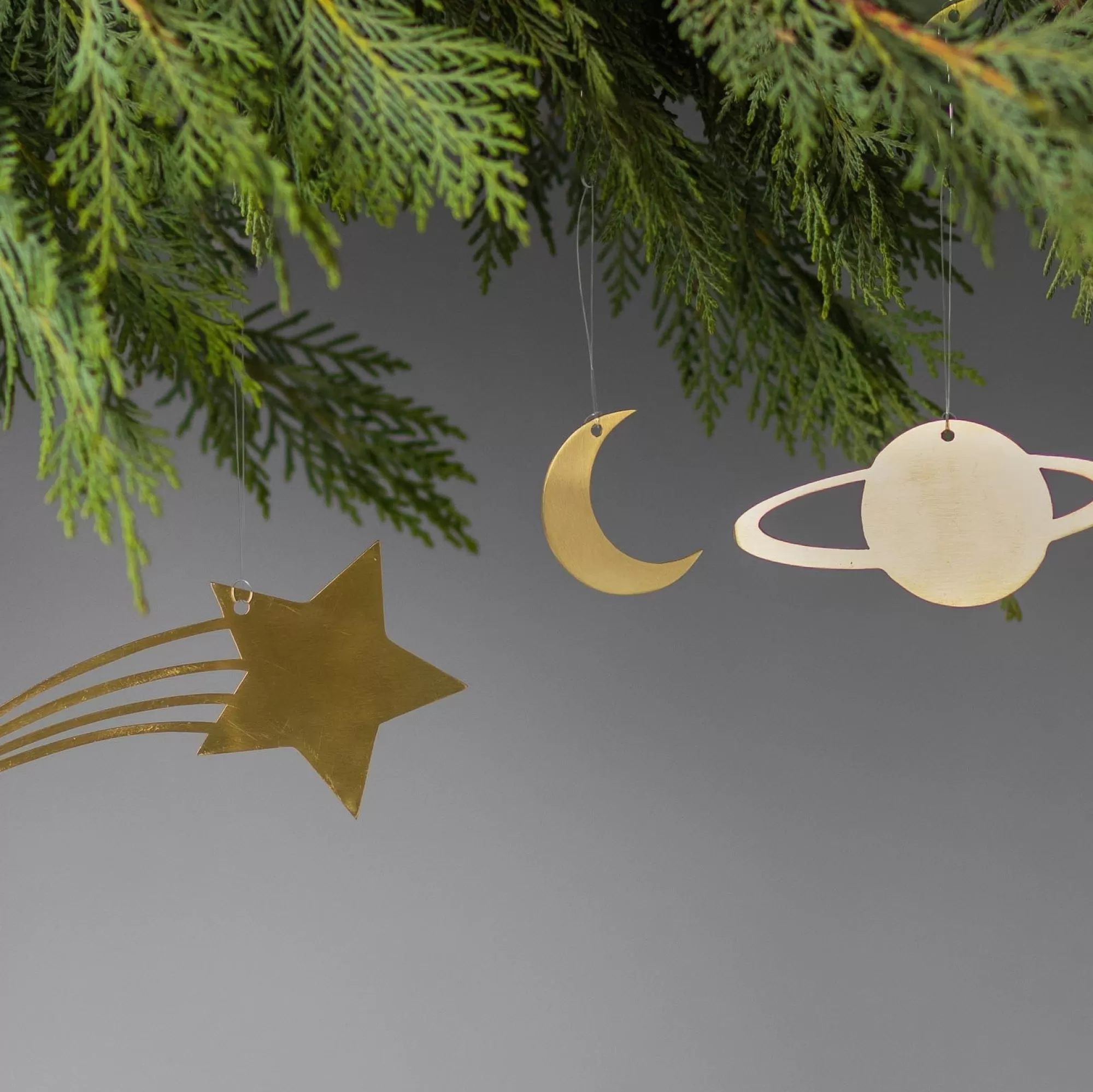 Cheap Be Home Gold Stencil Ornament, Crescent Moon