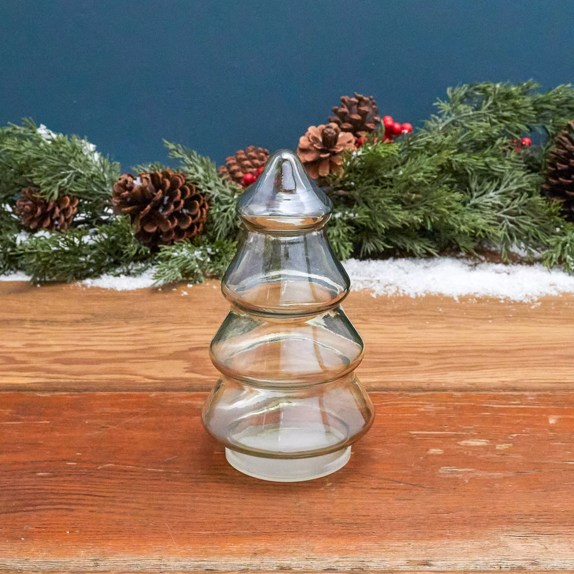 Outlet Be Home Green Luster Glass Tree Canister