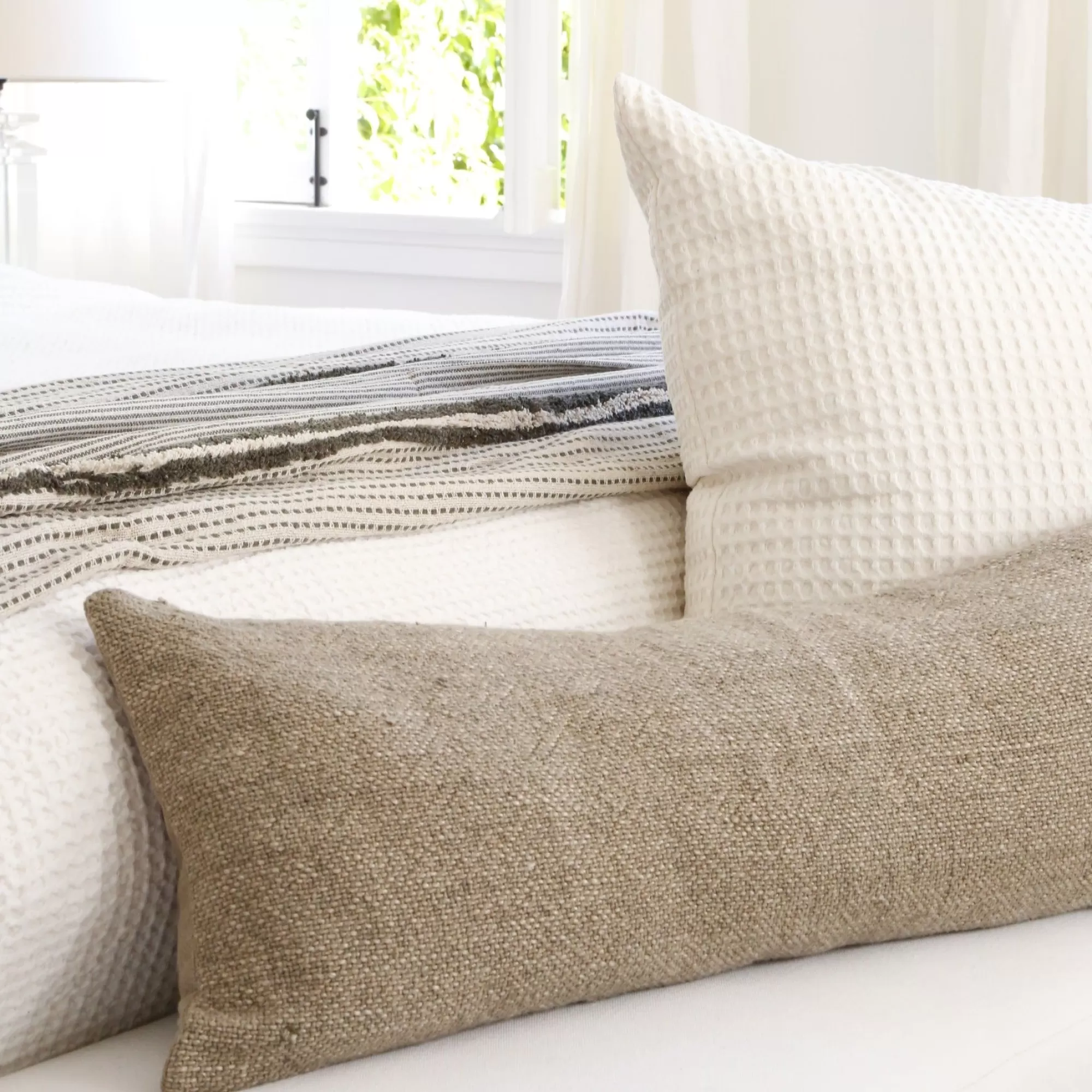 Shop Be Home Hendrick Rectangular Pillow, Sand