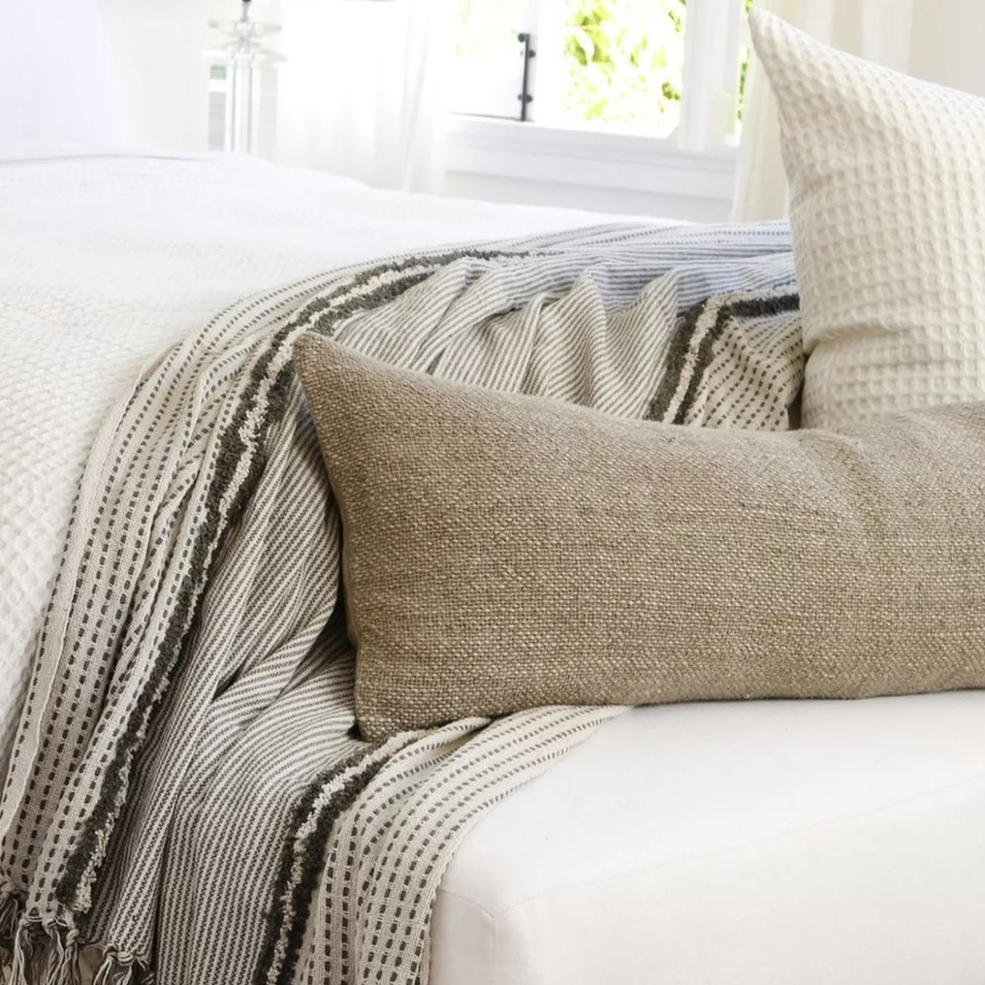 Shop Be Home Hendrick Rectangular Pillow, Sand
