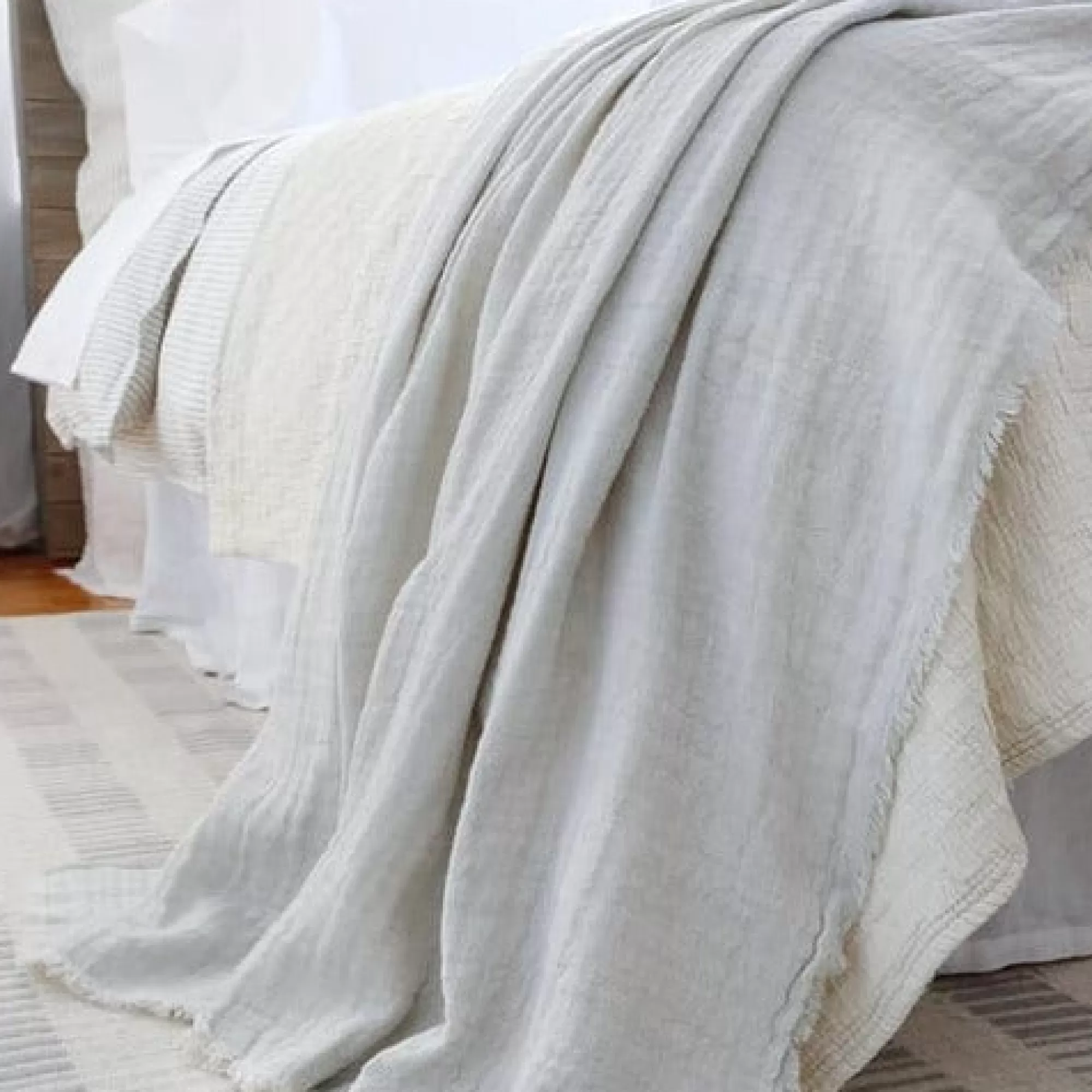 Fashion Be Home Hermosa Oversized Throw, Ocean & Cream