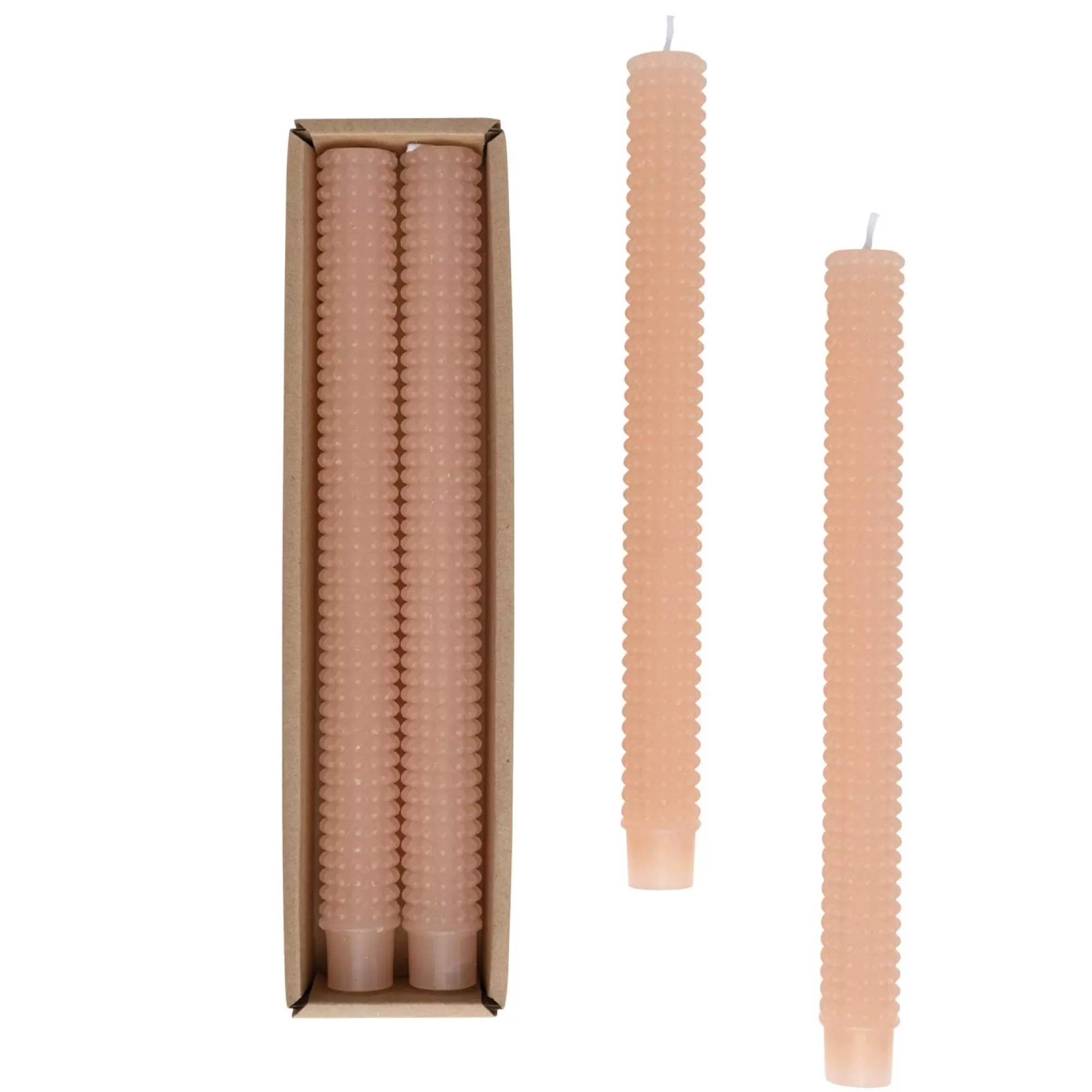 Sale Be Home Hobnail Taper Candles, Set of 2, Nude