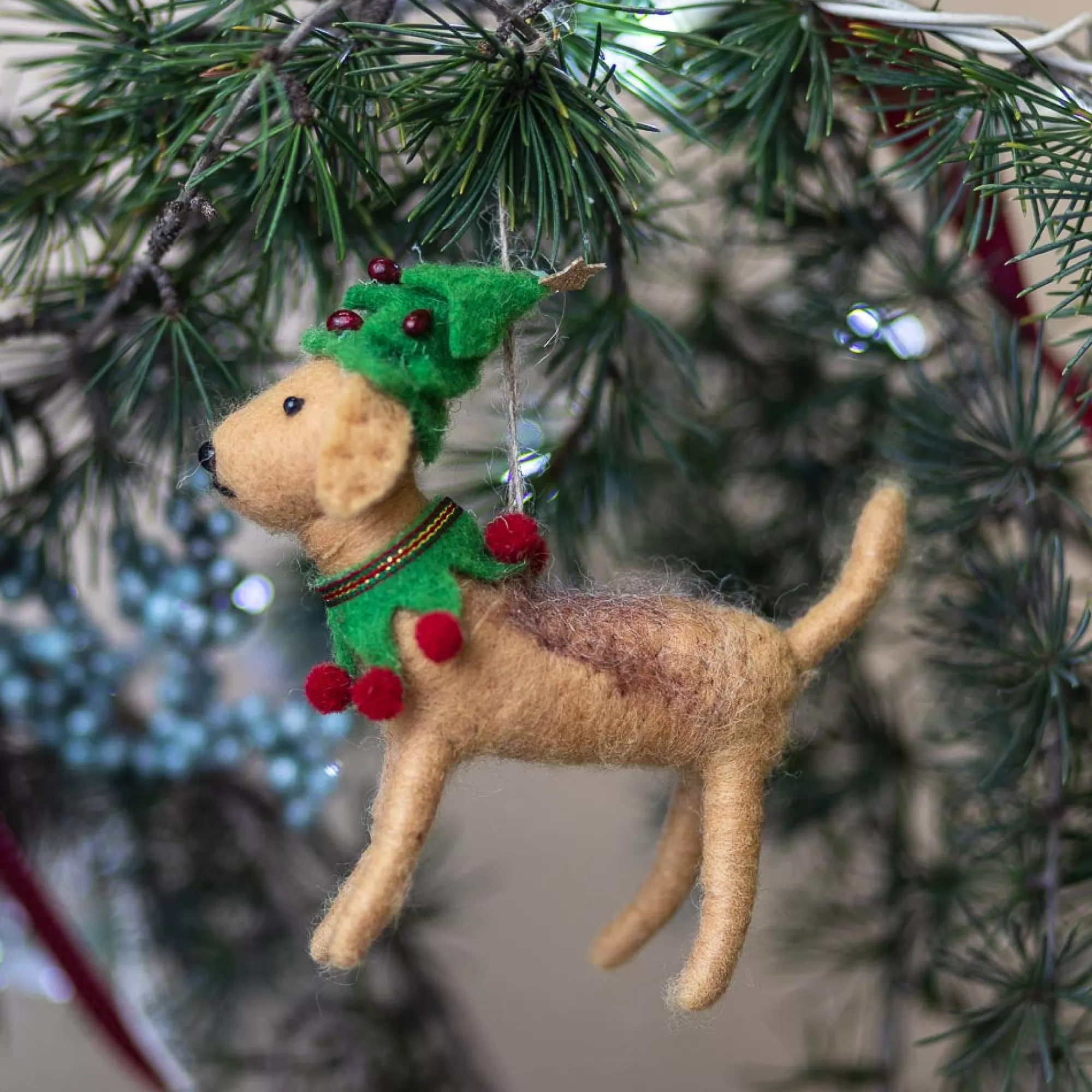 Online Be Home Holiday Party Dog Ornament