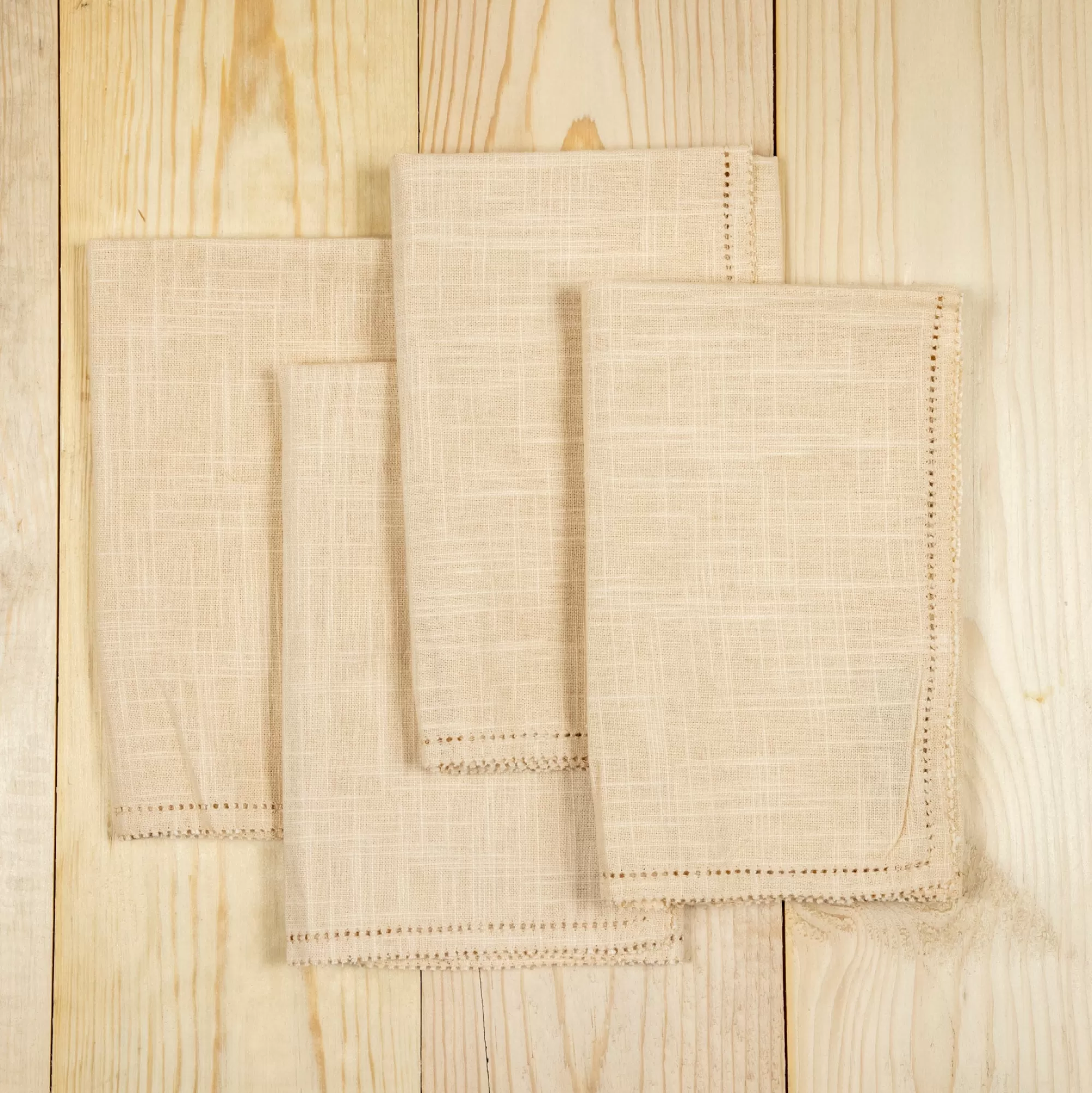 Store Be Home Hudson Napkins Set of 4, Bisque