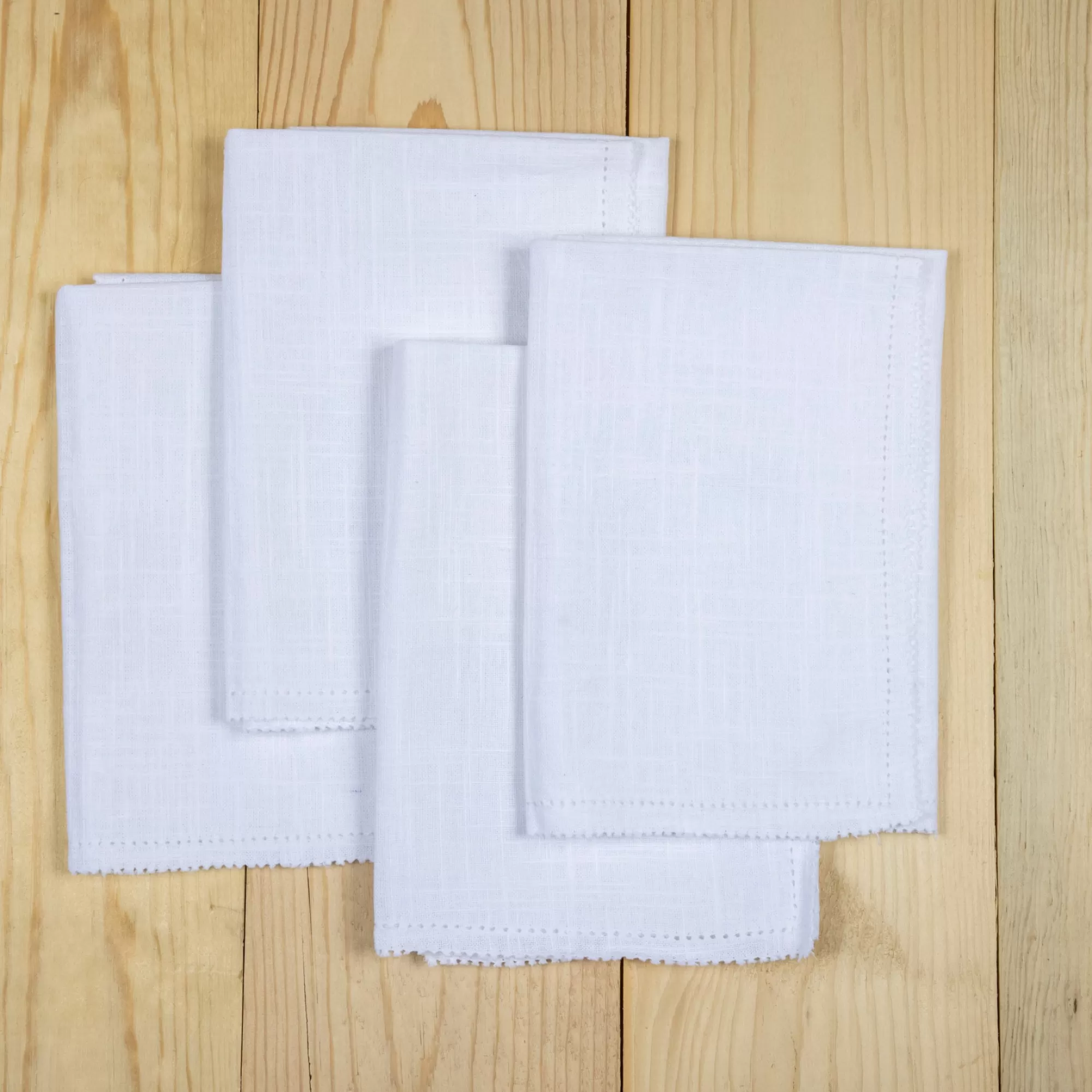 Store Be Home Hudson Napkins Set of 4, White