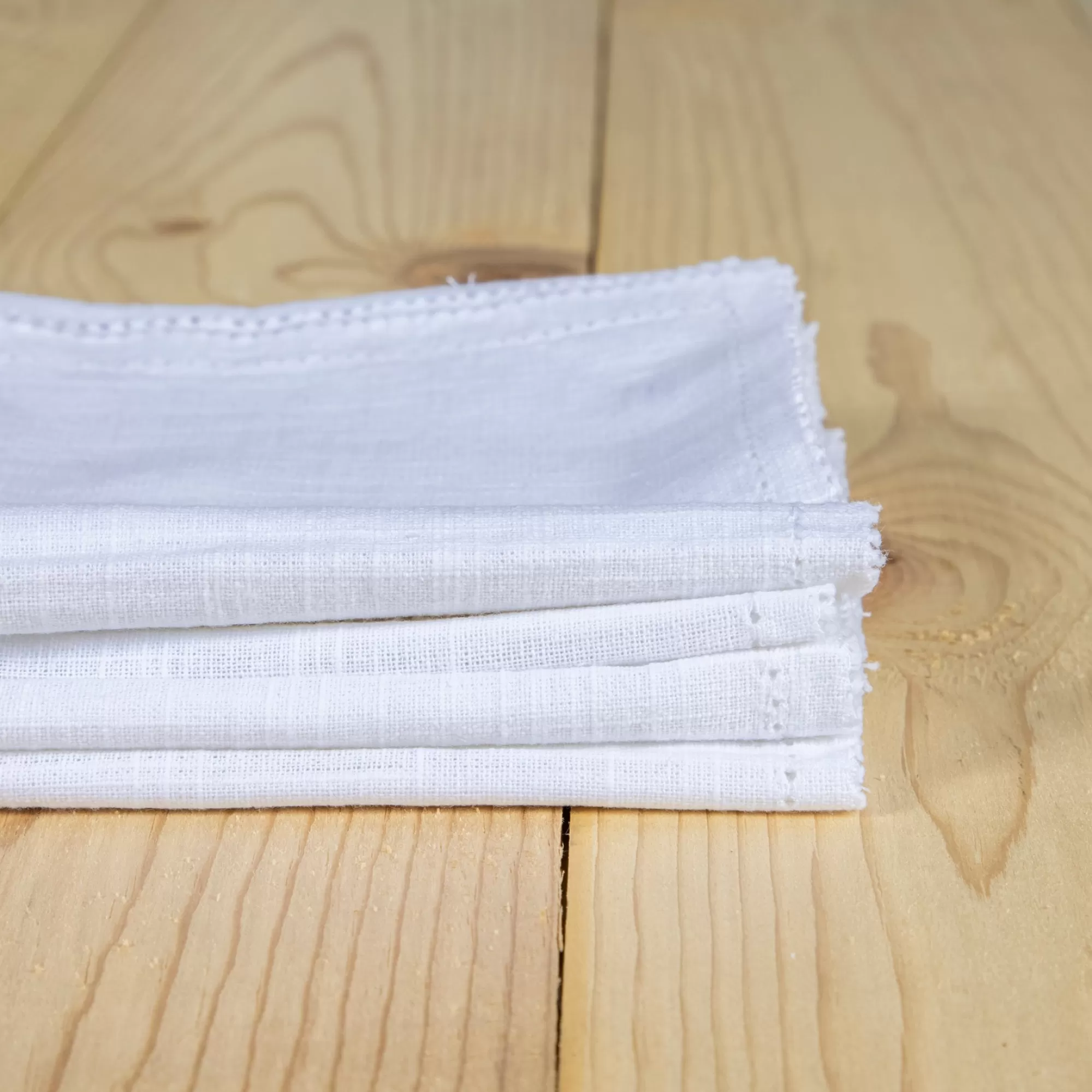 Store Be Home Hudson Napkins Set of 4, White