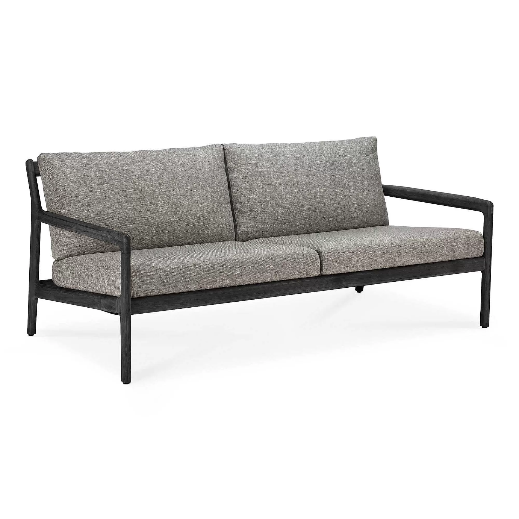 Be Home Outdoor Lounge Furniture<Jack Solid Black Teak Outdoor 2 Seater Sofa, Mocha Fabric