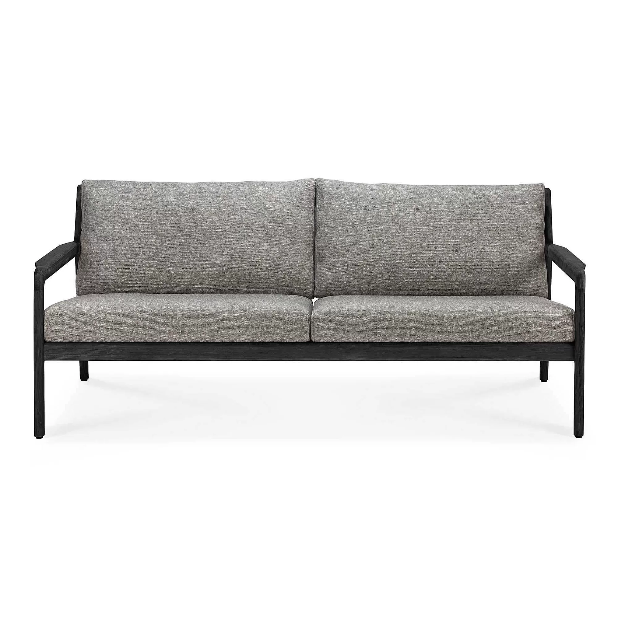 Be Home Outdoor Lounge Furniture<Jack Solid Black Teak Outdoor 2 Seater Sofa, Mocha Fabric