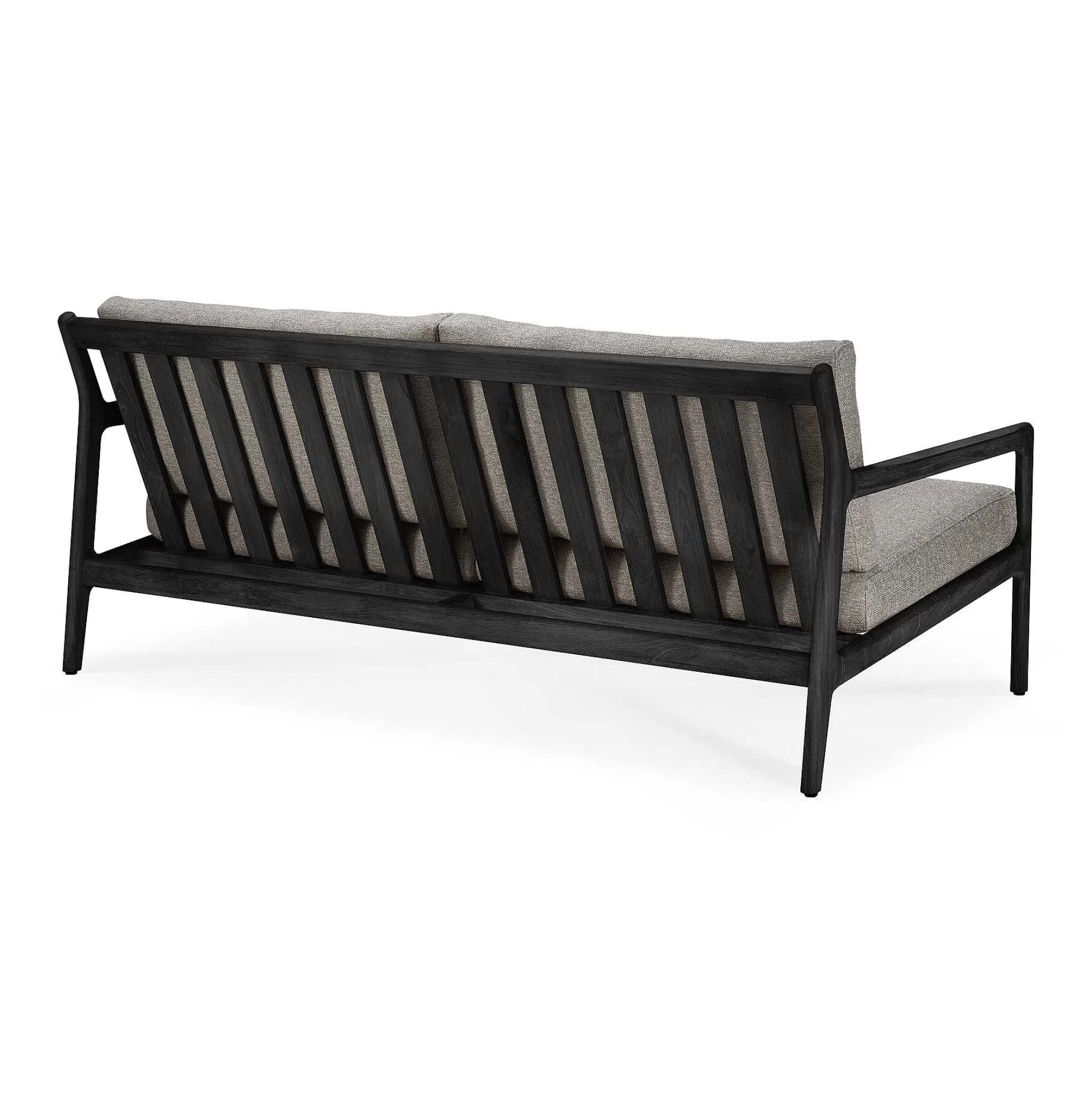 Be Home Outdoor Lounge Furniture<Jack Solid Black Teak Outdoor 2 Seater Sofa, Mocha Fabric