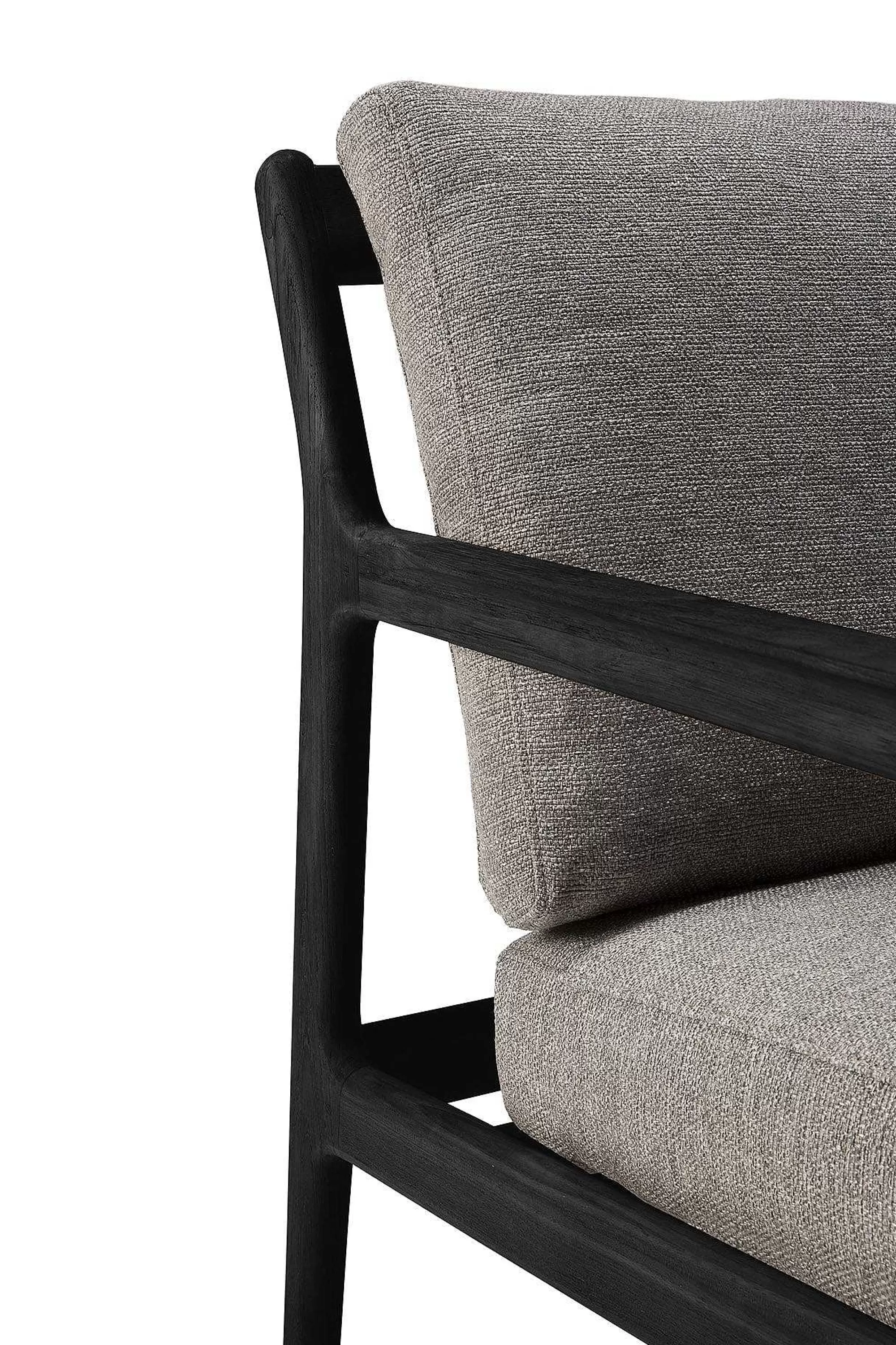 Be Home Outdoor Lounge Furniture<Jack Solid Black Teak Outdoor 2 Seater Sofa, Mocha Fabric