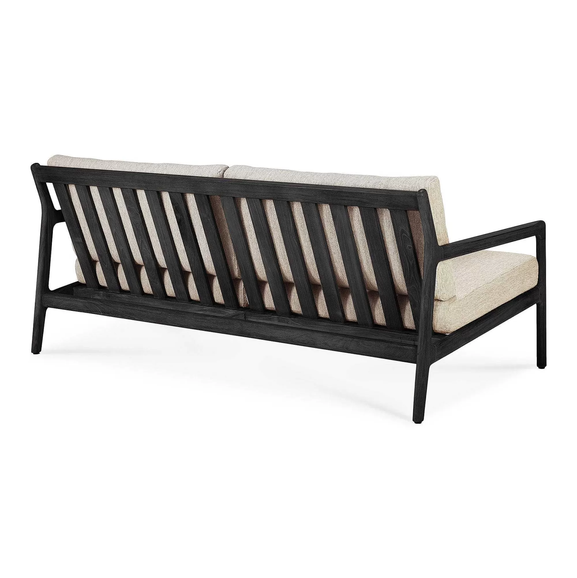 Be Home Outdoor Lounge Furniture<Jack Solid Black Teak Outdoor 2 Seater Sofa, Natural Fabric