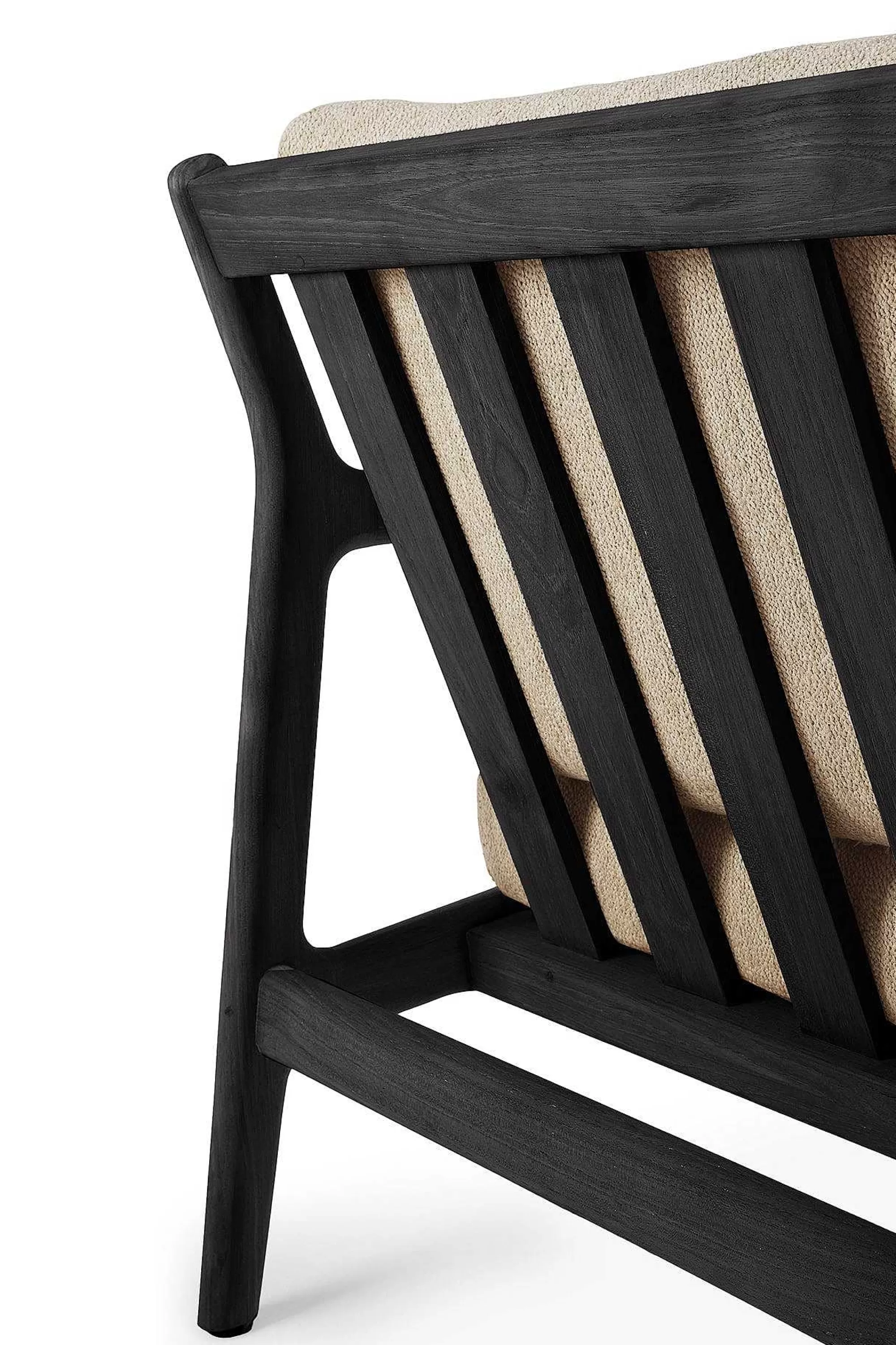 Be Home Outdoor Lounge Furniture<Jack Solid Black Teak Outdoor 2 Seater Sofa, Natural Fabric