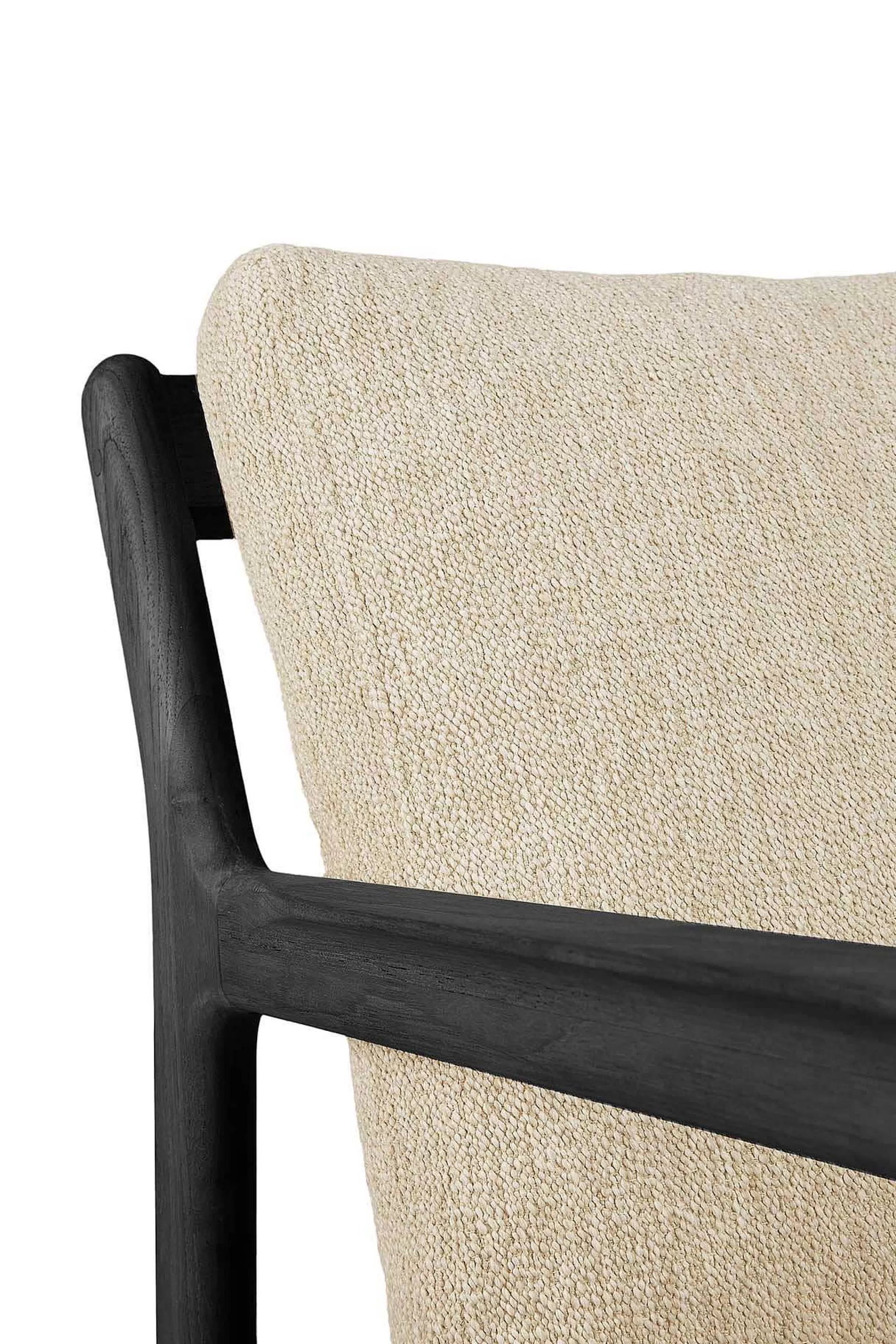 Be Home Outdoor Lounge Furniture<Jack Solid Black Teak Outdoor 3 Seater Sofa, Natural Fabric