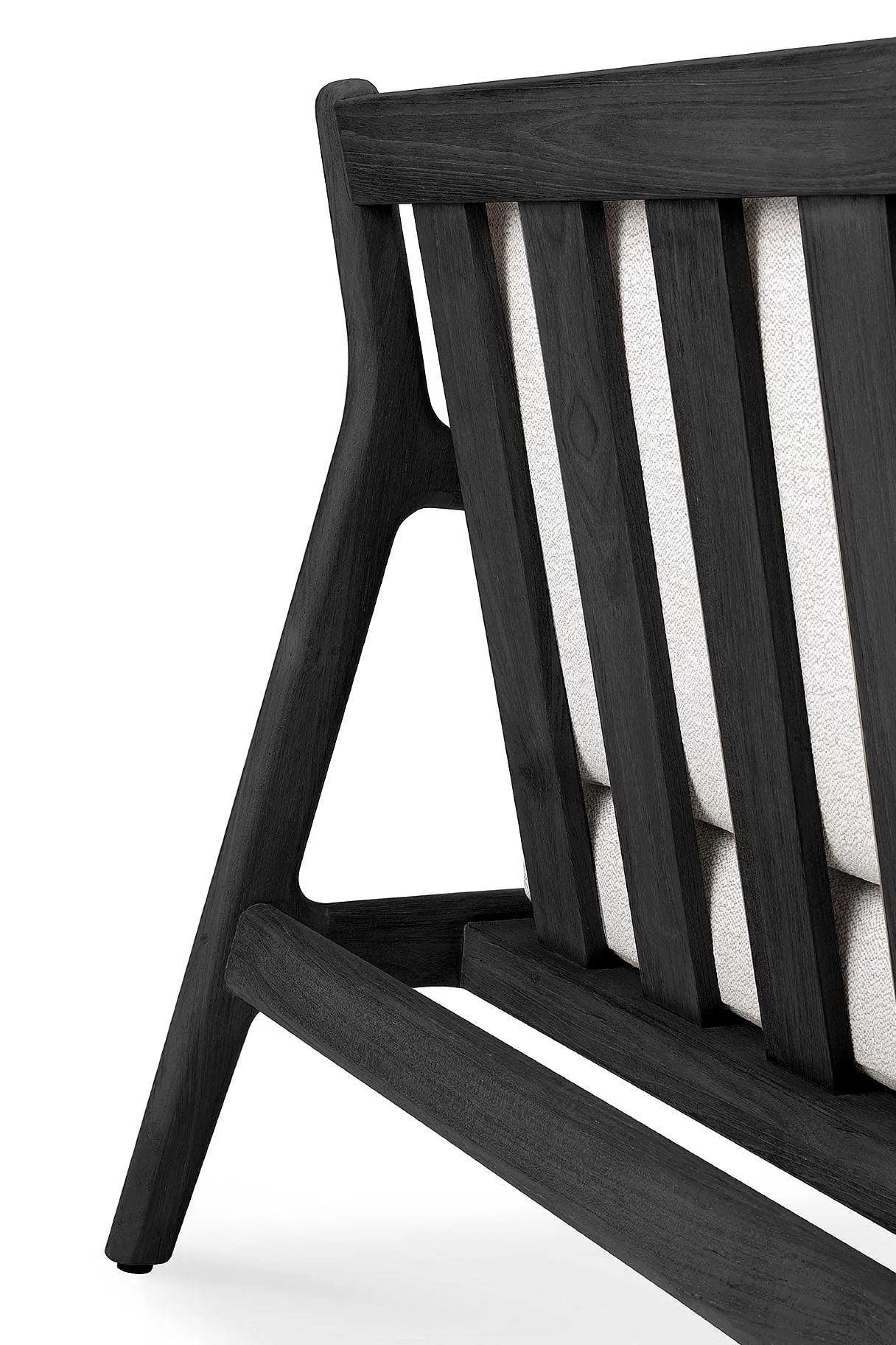 Be Home Outdoor Lounge Furniture<Jack Solid Black Teak Outdoor 3 Seater Sofa, Off White Fabric