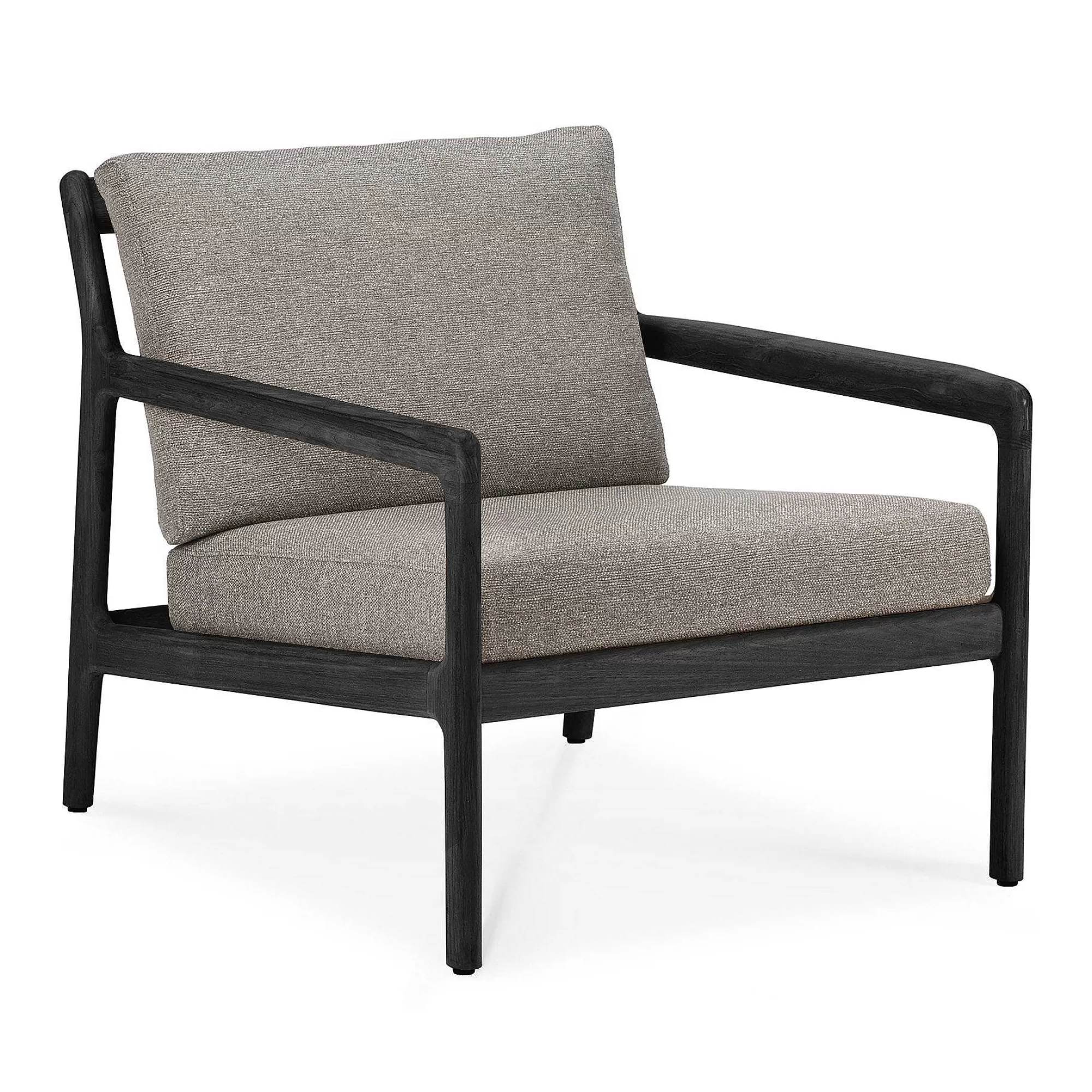 Be Home Outdoor Lounge Furniture<Jack Solid Black Teak Outdoor Lounge Chair, Mocha Fabric